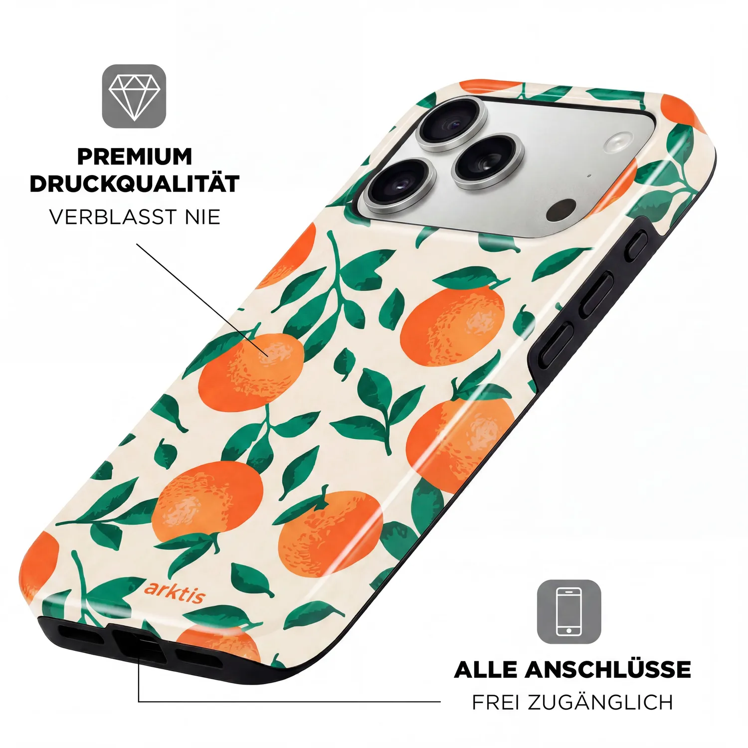 arktis Orange Tree iPhone 14 Pro Hülle MagSafe Print
