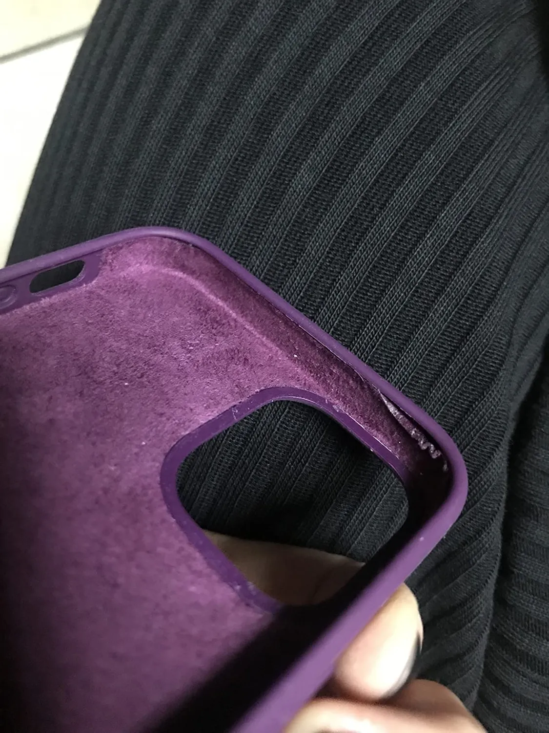 YATWIN iPhone 12 Mini Silikonhülle Weinrot Mikrofaser Glas