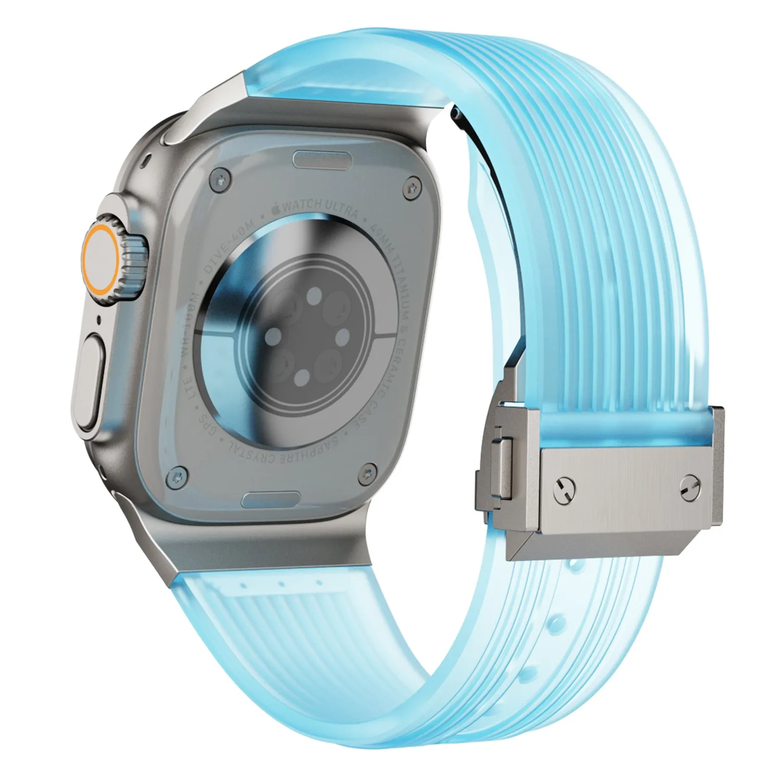 arktisband ICE Apple Watch Silikonarmband Aquablau 49/46/45/44mm