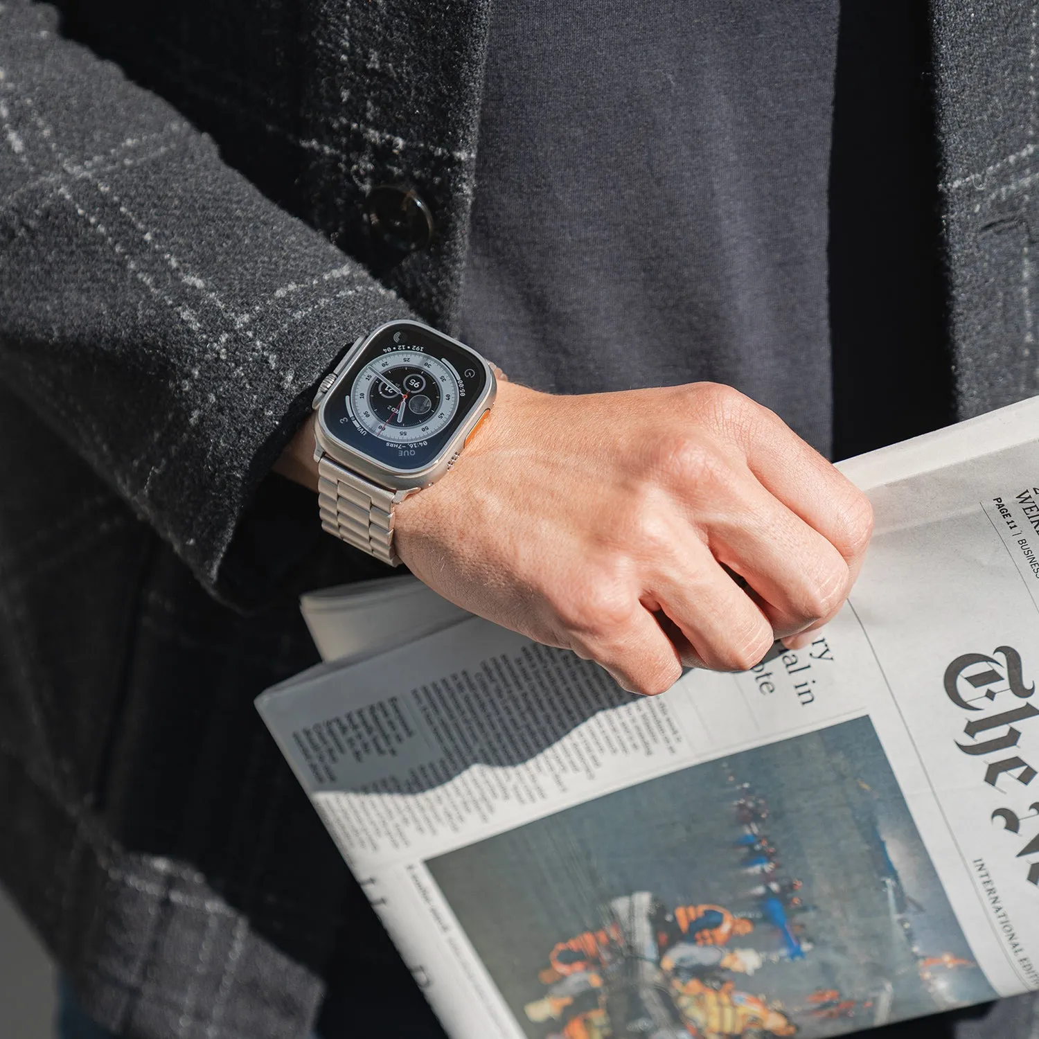 arktisband Apple Watch Ultra Edelstahl-Armband Titan