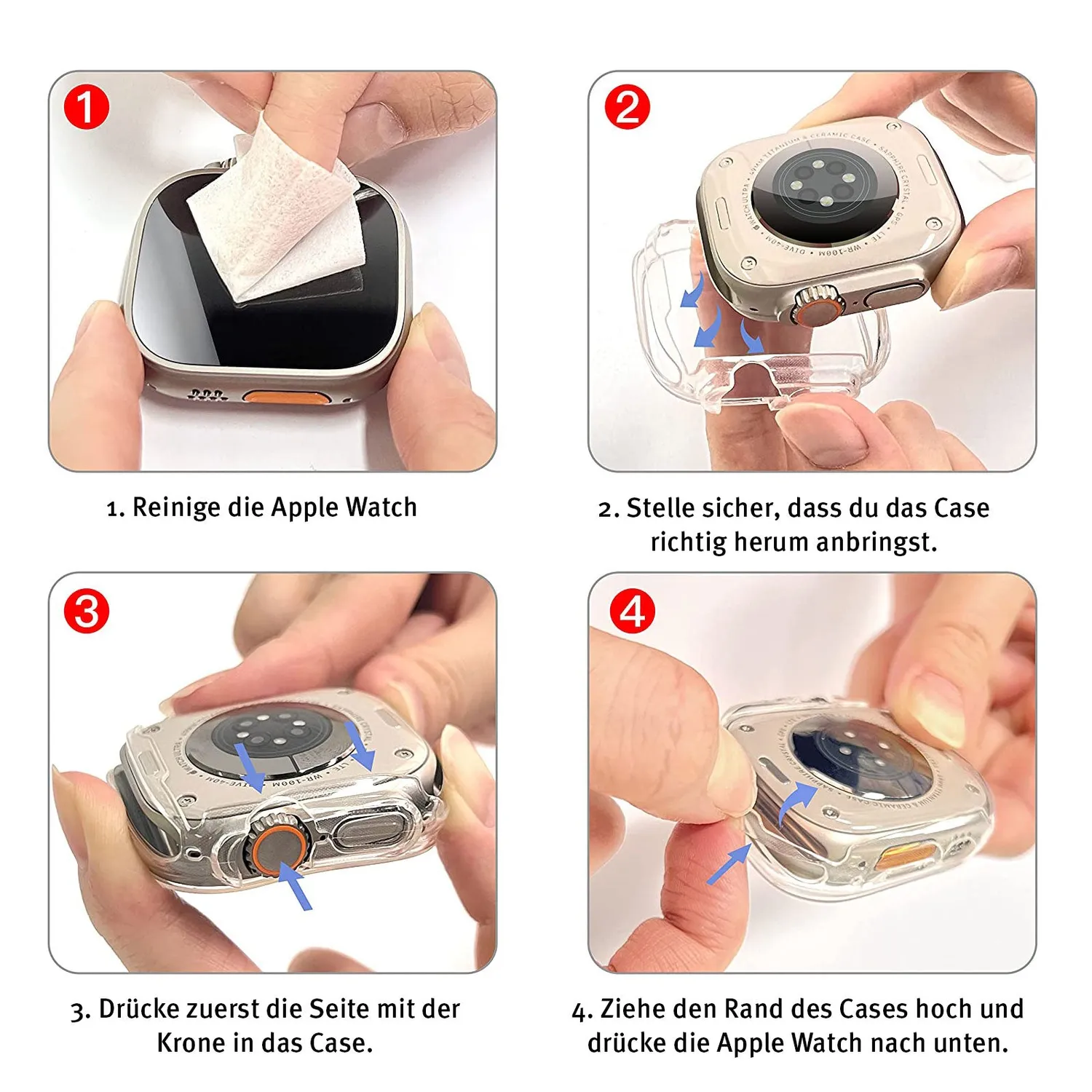 arktis Invisible Air Apple Watch Ultra Hülle 49mm Klar