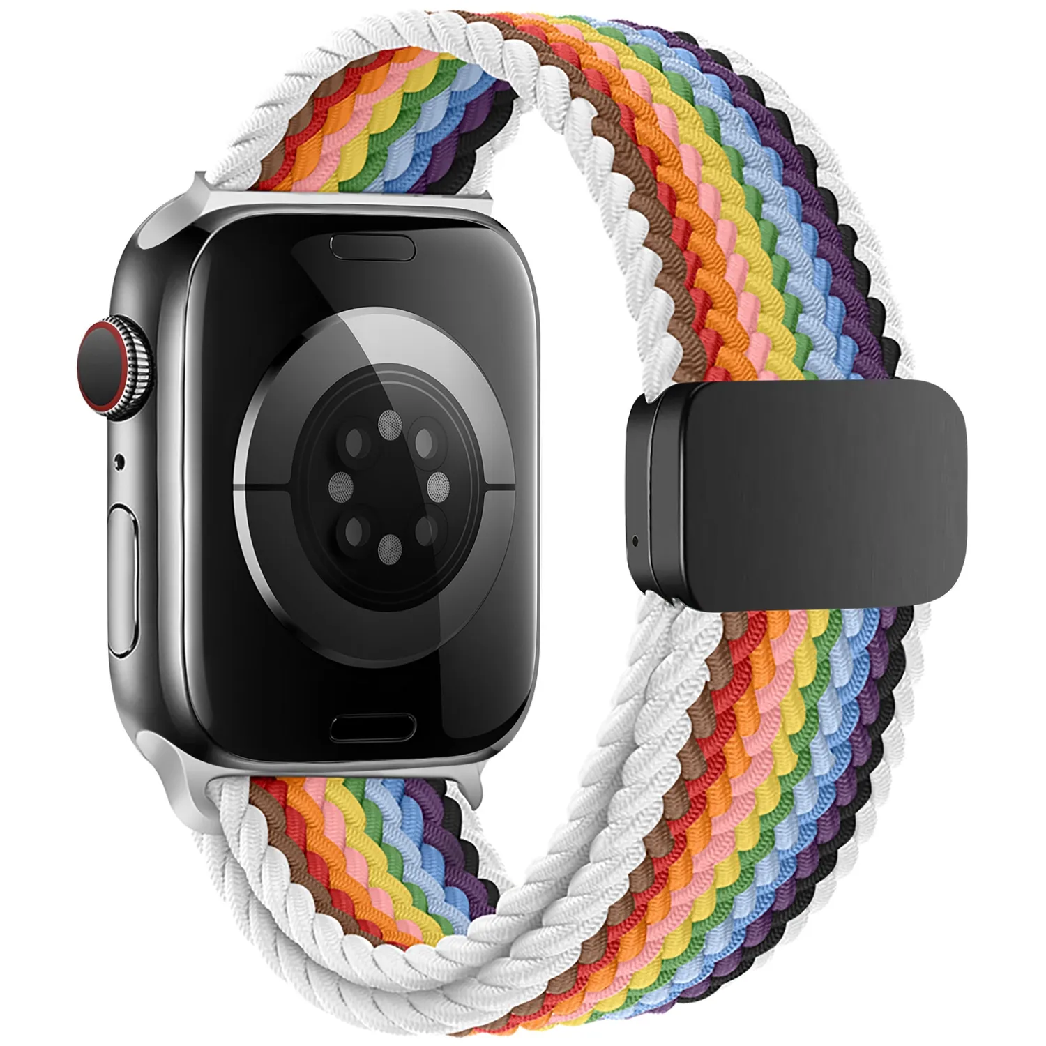 arktisband Apple Watch Armband Casual Rainbow 44mm gefl.