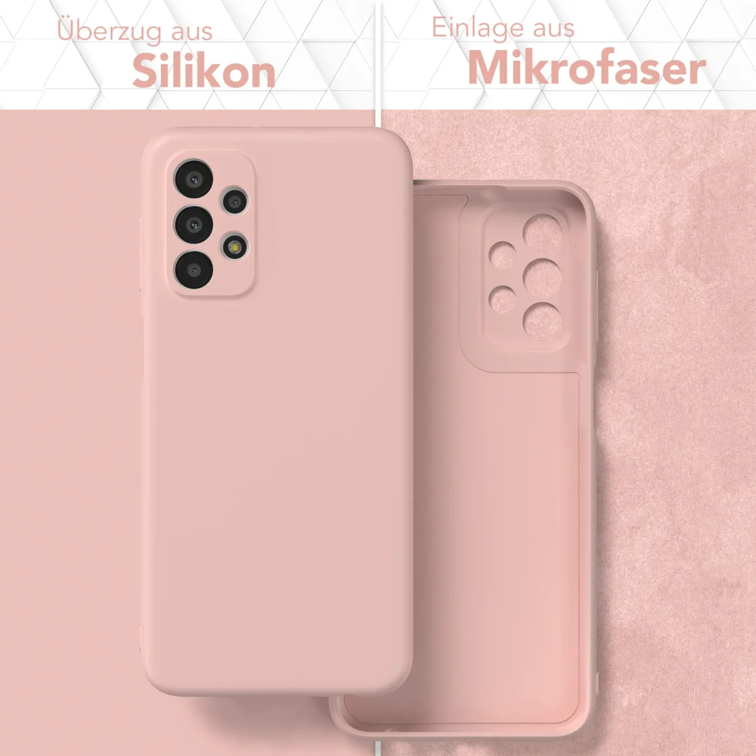 EAZY CASE Silikonhülle Galaxy A23 5G Alt Rosa matt