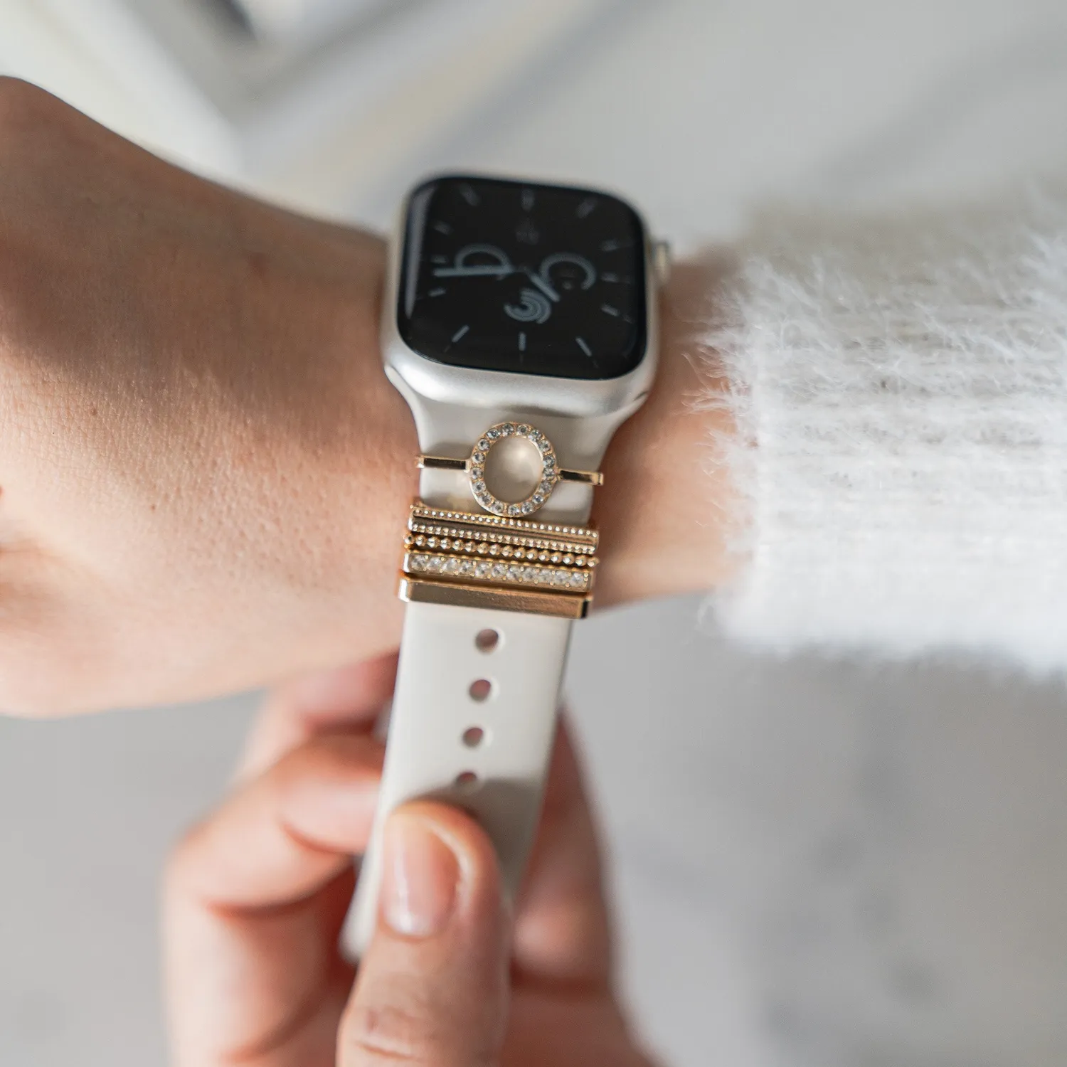 arktisband Apple Watch Charms Buchstabe O Edelstahl-Anhänger