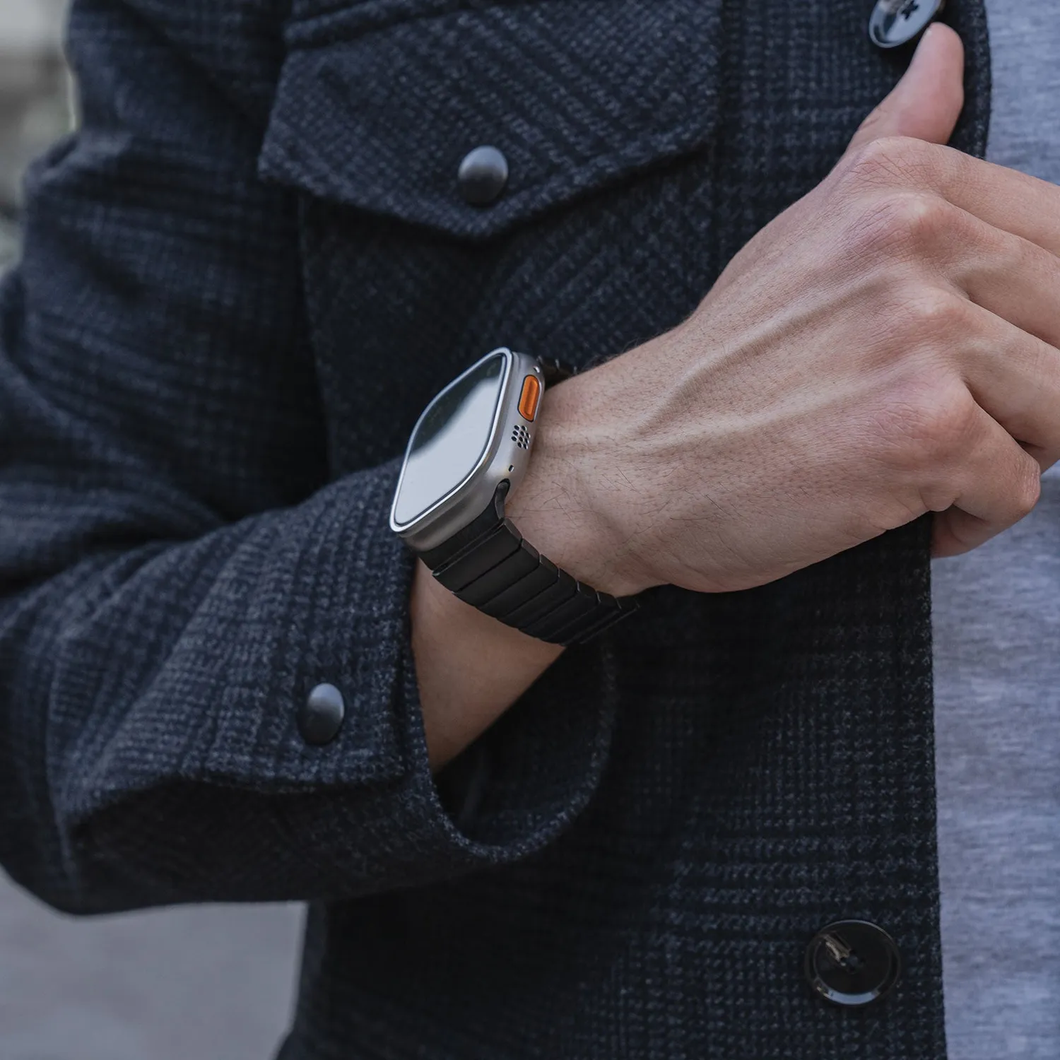 arktisband Commander Ultra Edelstahlarmband Schwarz