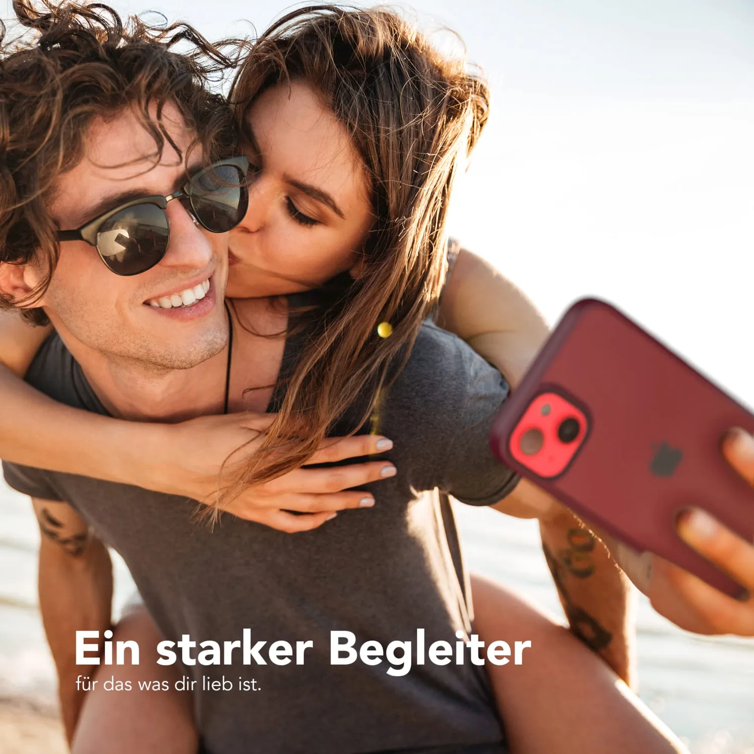 EAZY CASE iPhone 14 Plus Outdoor Hülle Dunkel Rot stoßfest