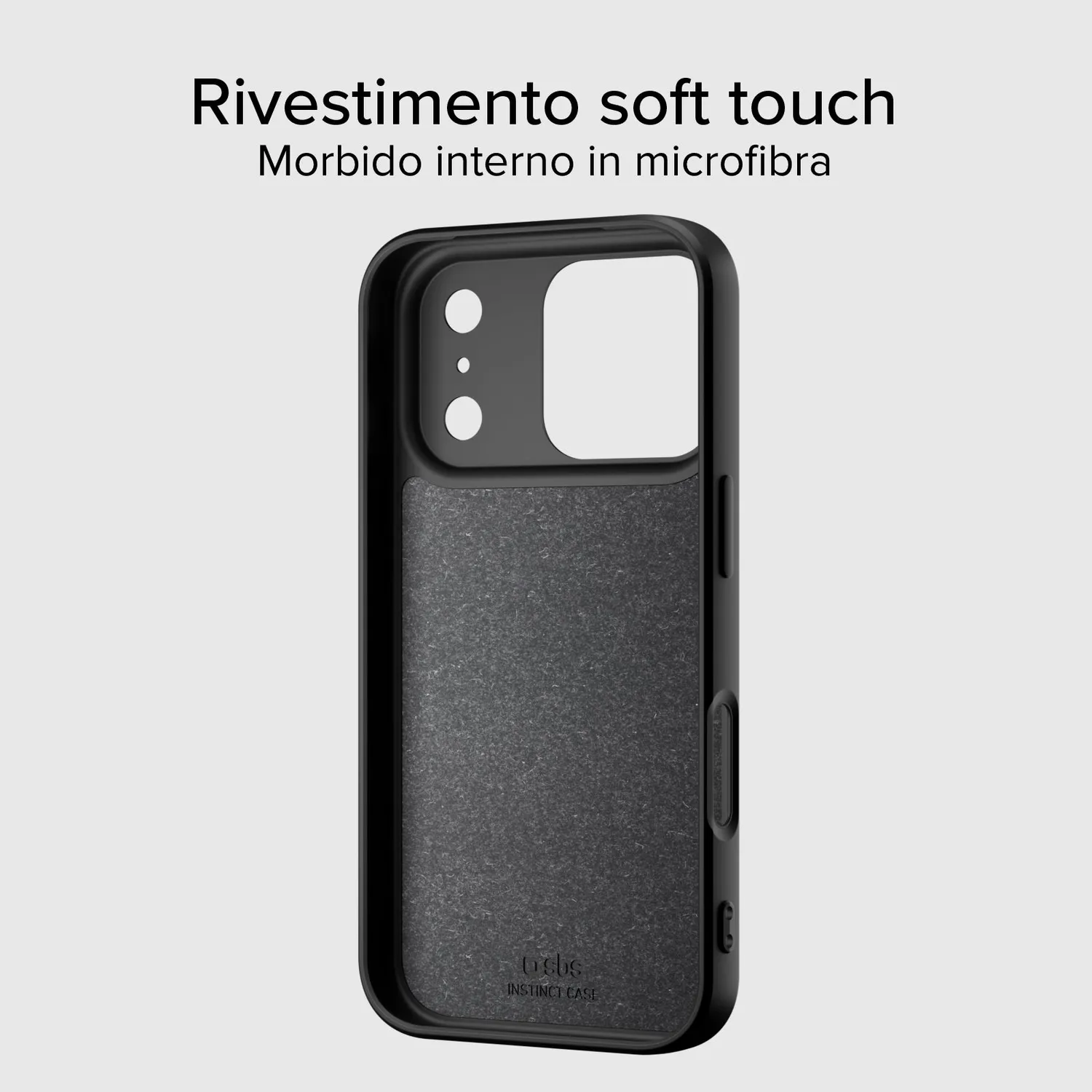 SBS Instinct iPhone 17 Pro Handyhülle schwarz Mikrofaser