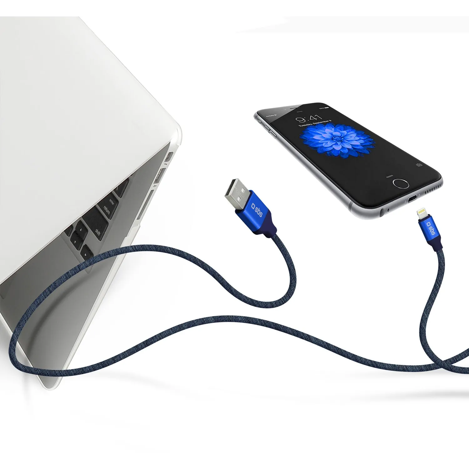 SBS Jeans Lightning Ladekabel 1 m Datenkabel
