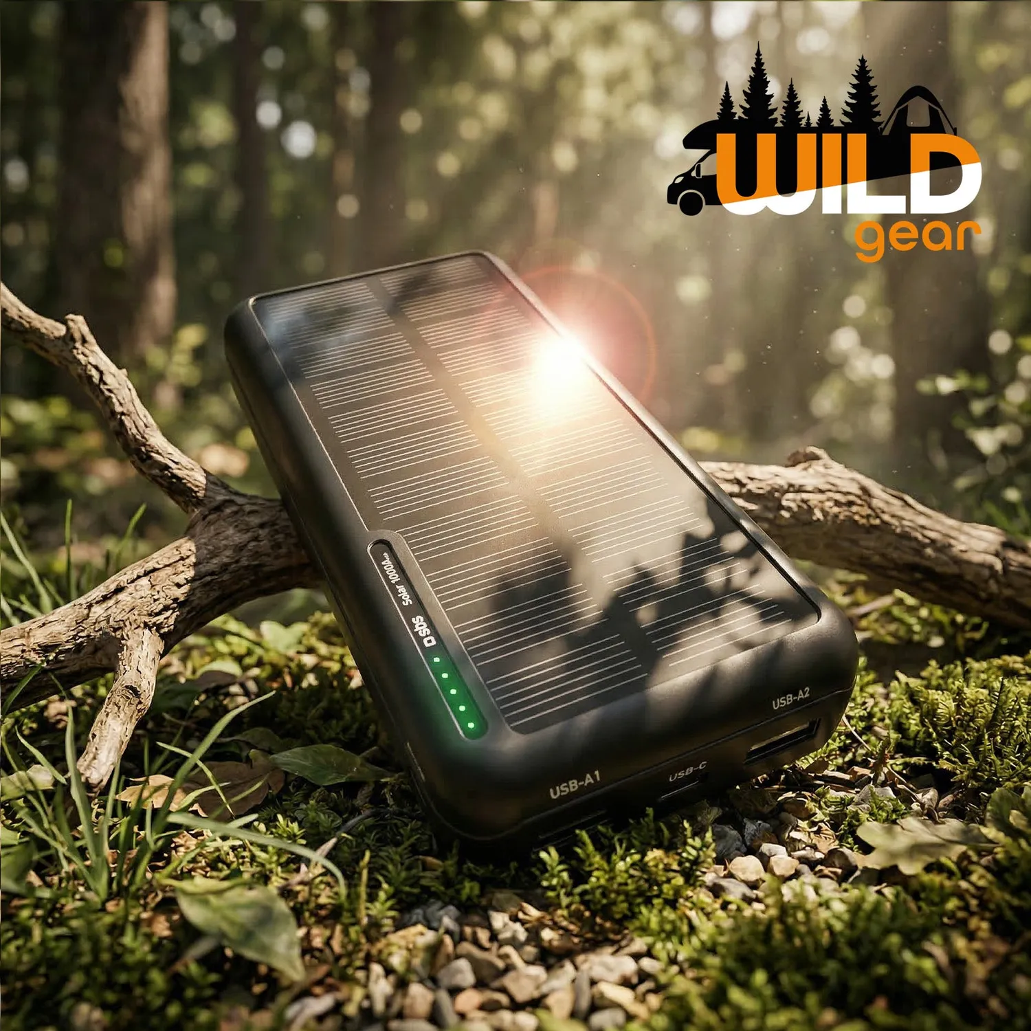 SBS Solar Powerbank 10000 mAh mit Solarpanel