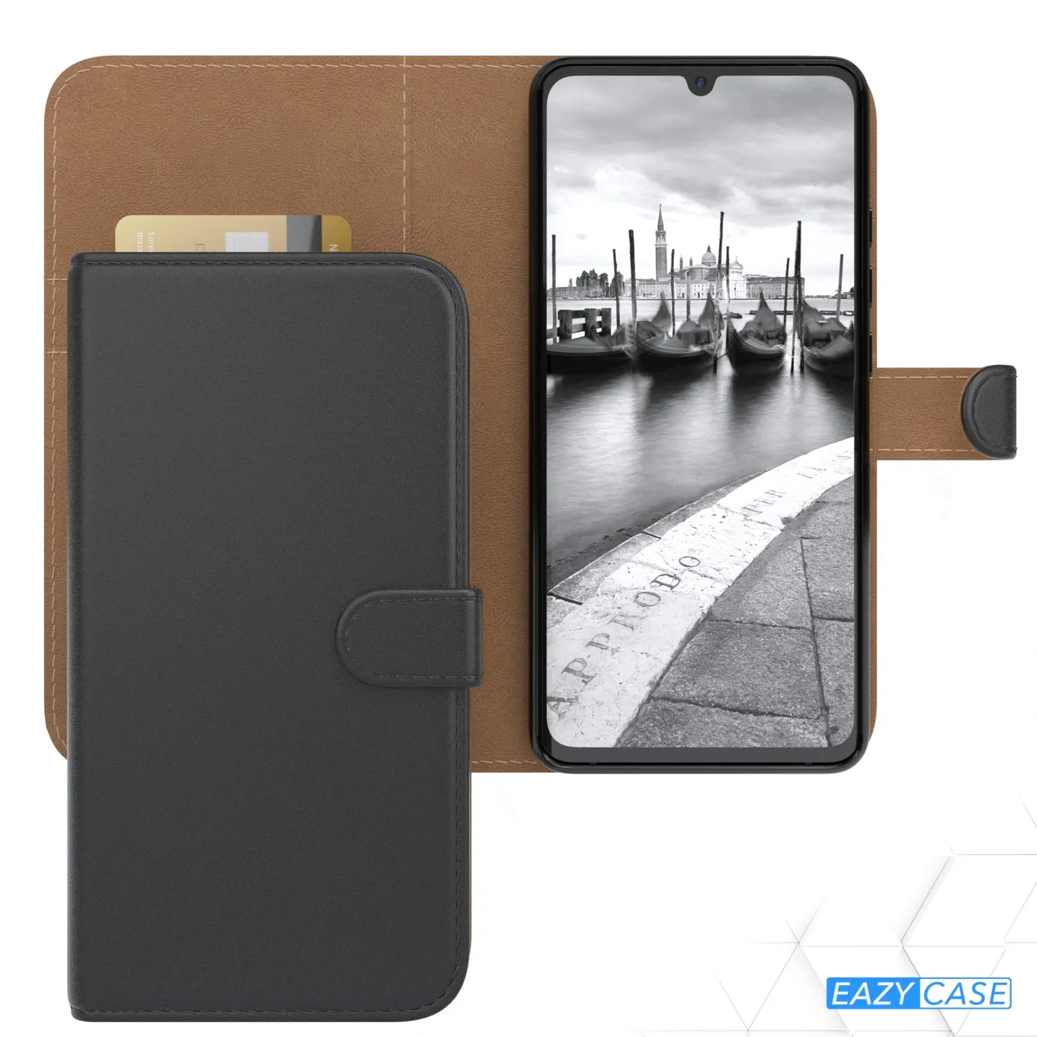 EAZY CASE Mi Note 10 Lite Klapphülle Schwarz