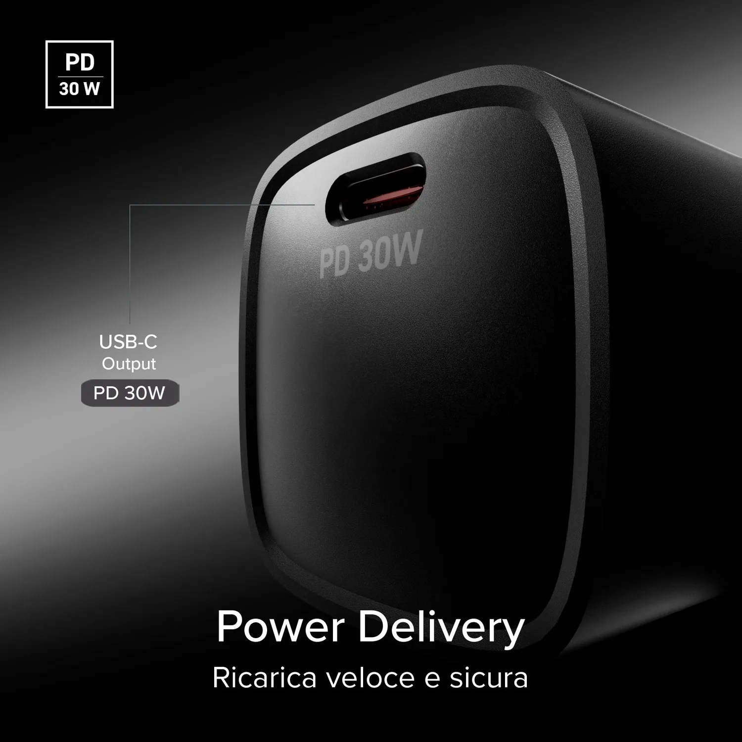 SBS USB-C Ladegerät 30W PD UK-Stecker Netzteil