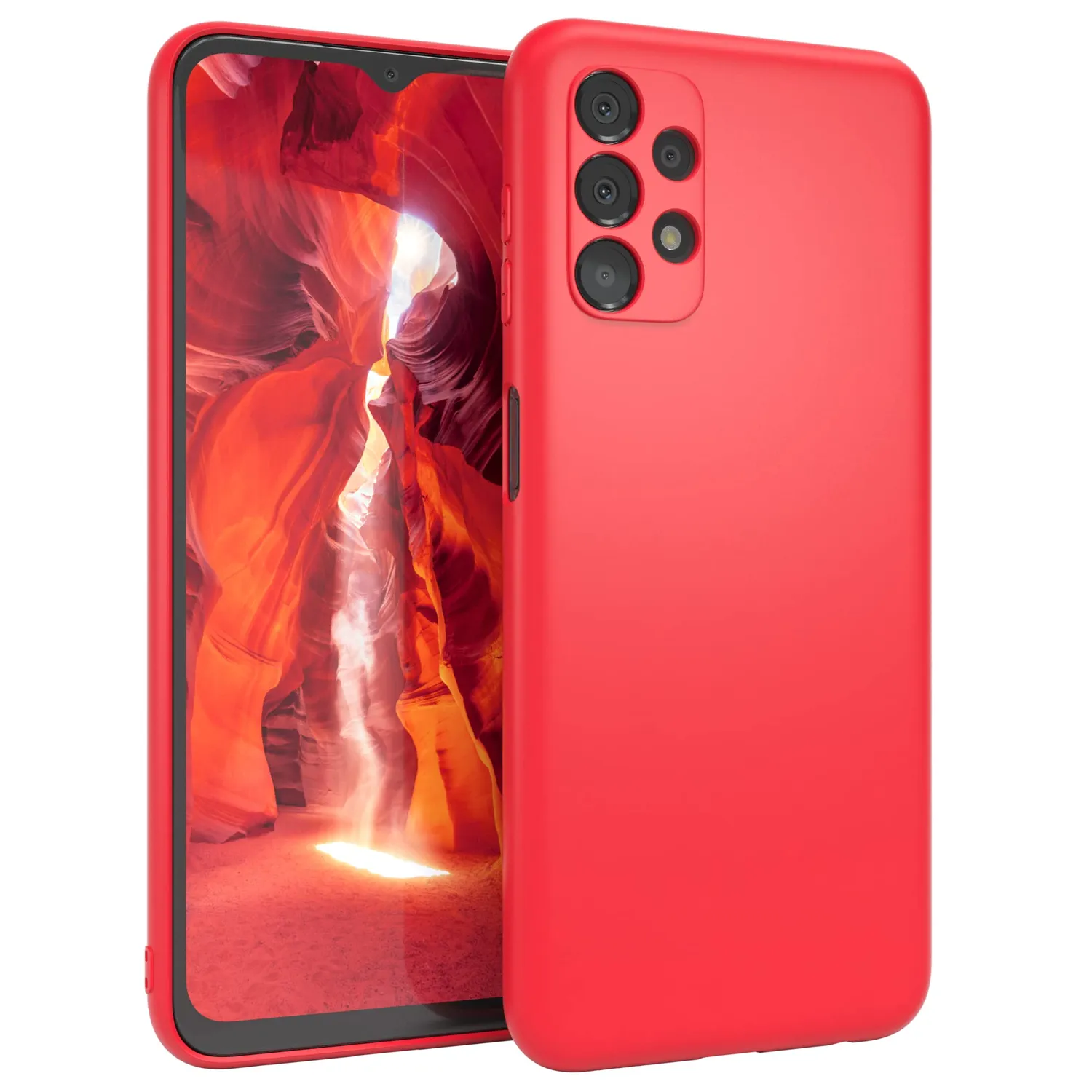 EAZY CASE Galaxy A13 Klapphülle Book Schwarz mit Kartenfach