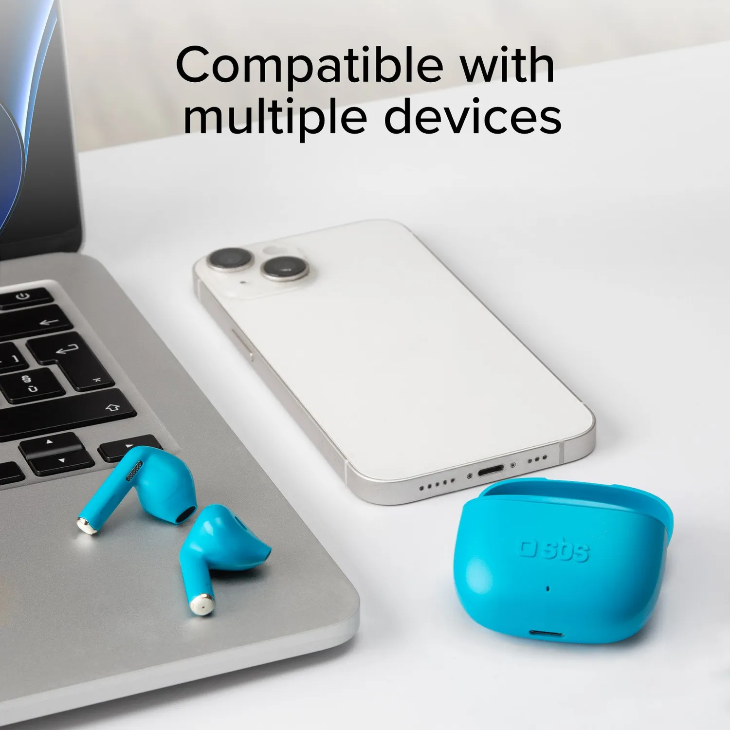 SBS Go Pods TWS Kopfhörer Schwarz Semi In-Ear mit Ladecase