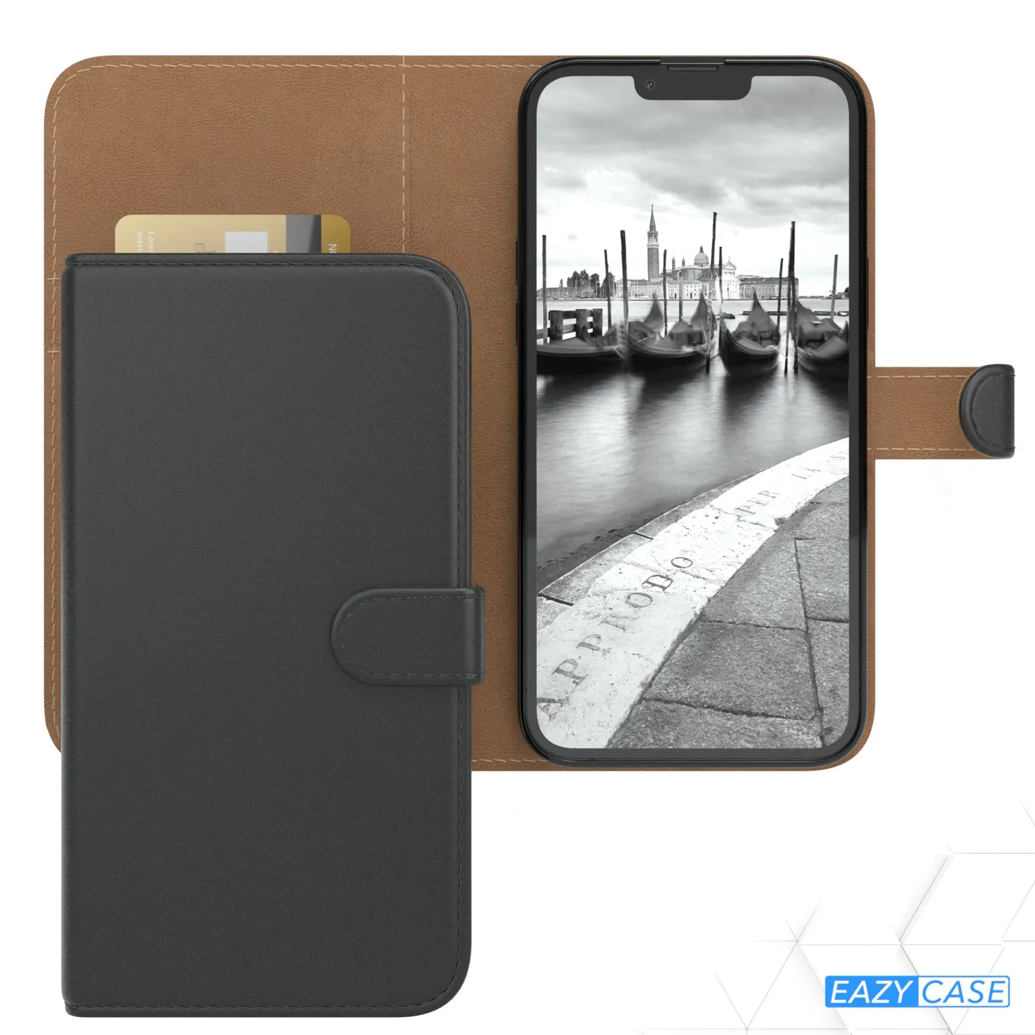 EAZY CASE iPhone 13 Pro Max Klapphülle Book-Schwarz