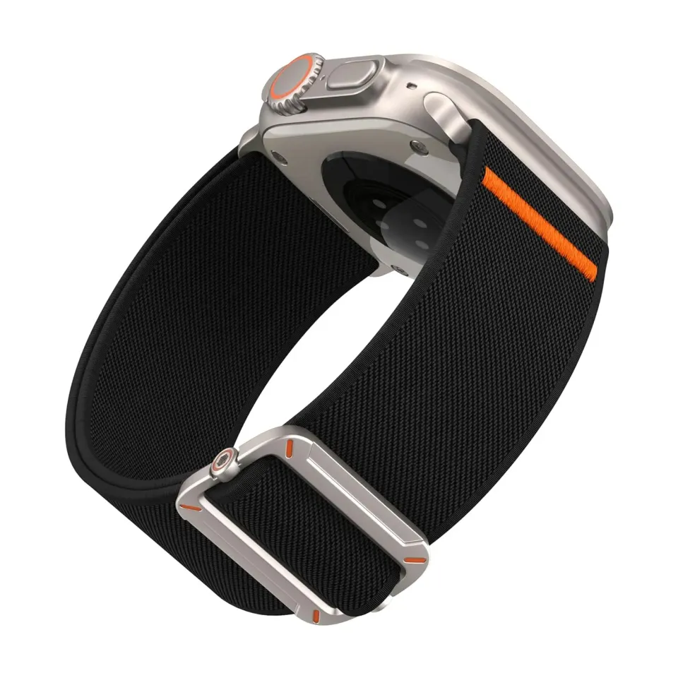 arktis FlexOne Apple Watch Nylonarmband Schwarz 49/46/45/44 mm Stretch