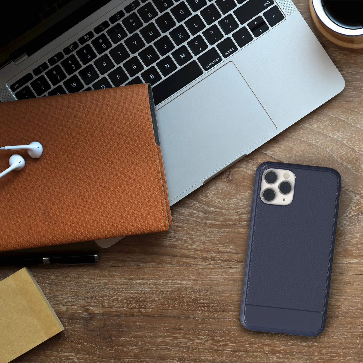 EAZY CASE iPhone 11 Pro Silikonhülle Dunkelblau dünn