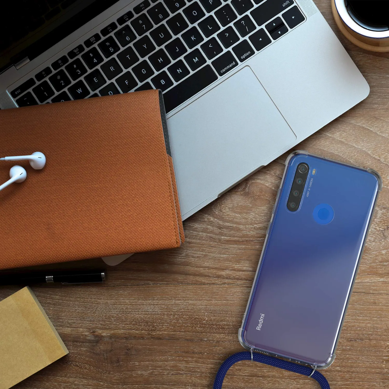 EAZY CASE Classic Redmi Note 8T Handykette Navy Blau Band