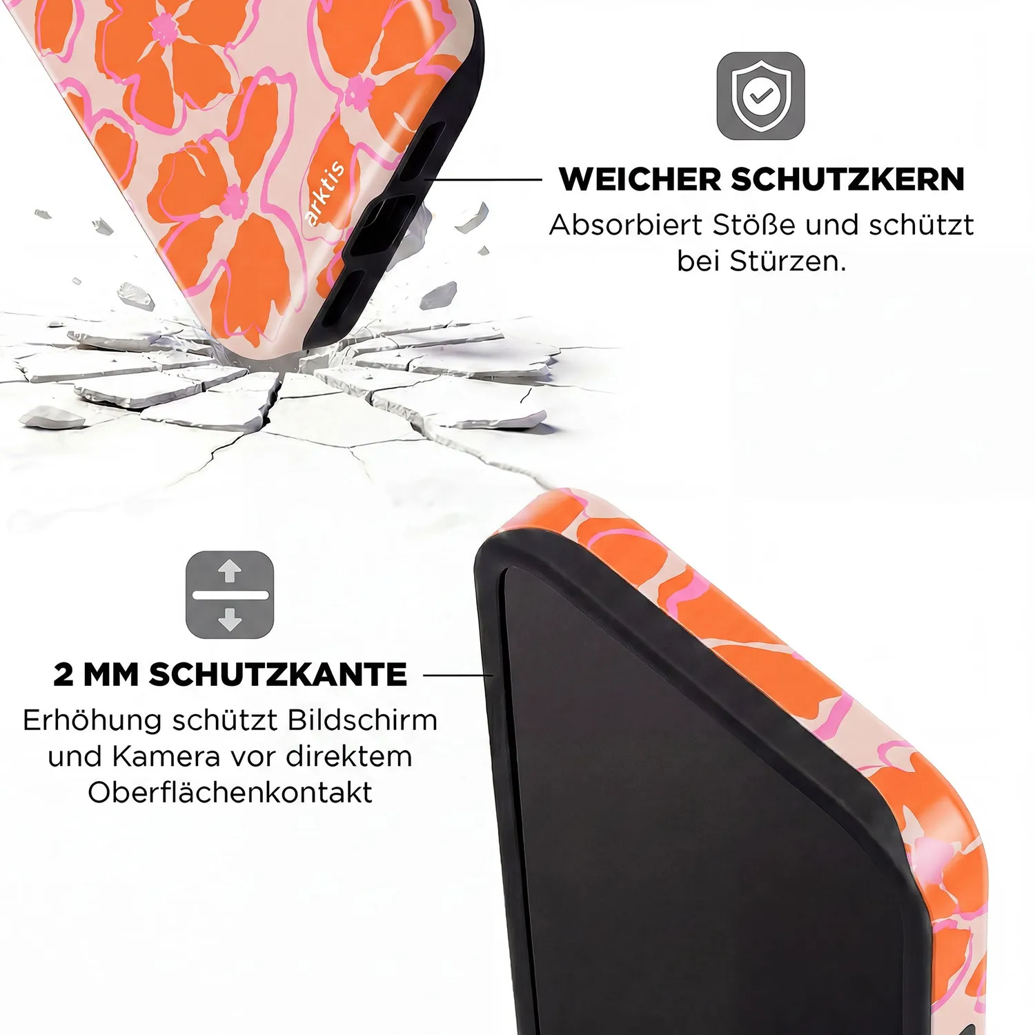 arktis iPhone 16 Hülle Orange Mallow mit MagSafe