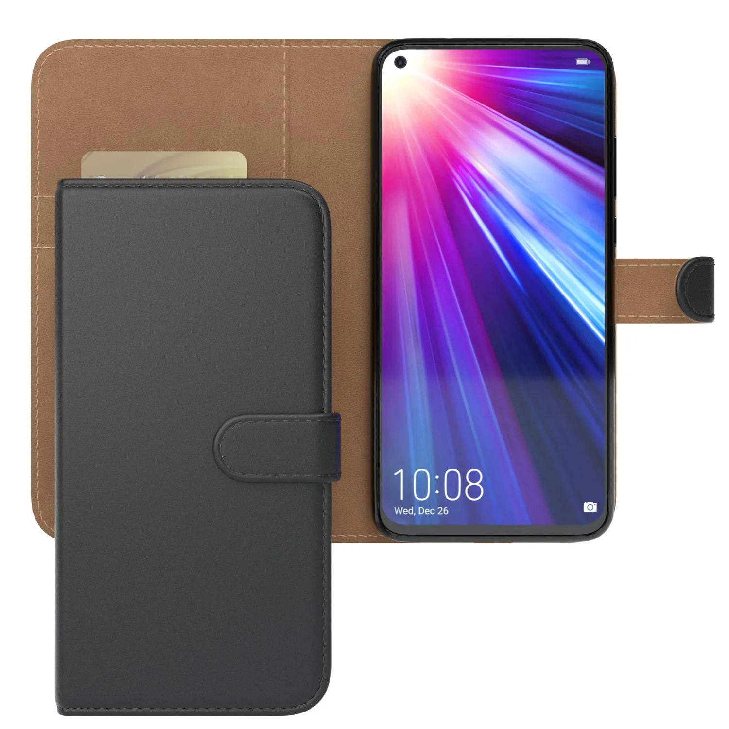 EAZY CASE Honor View20 Bookstyle Tasche Schwarz Fach