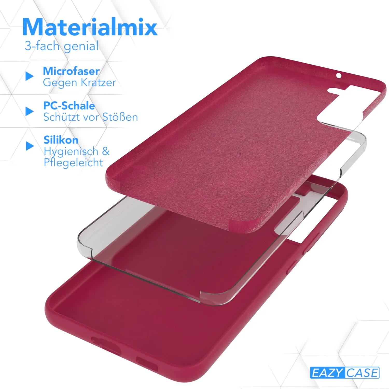 EAZY CASE Galaxy S22 Plus 5G Silikonhülle Beere matt