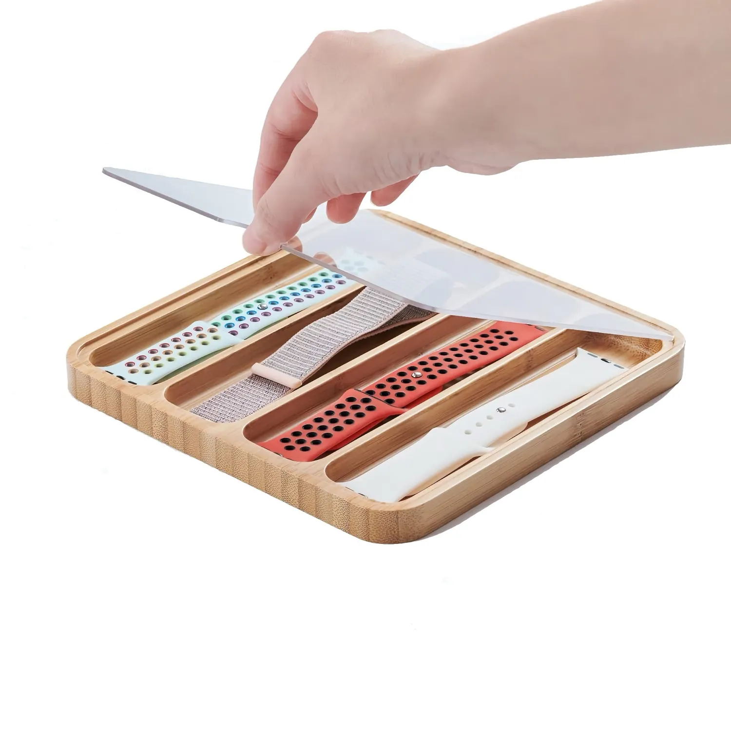 arktisband Apple Watch Armband Organizer Holz 4er