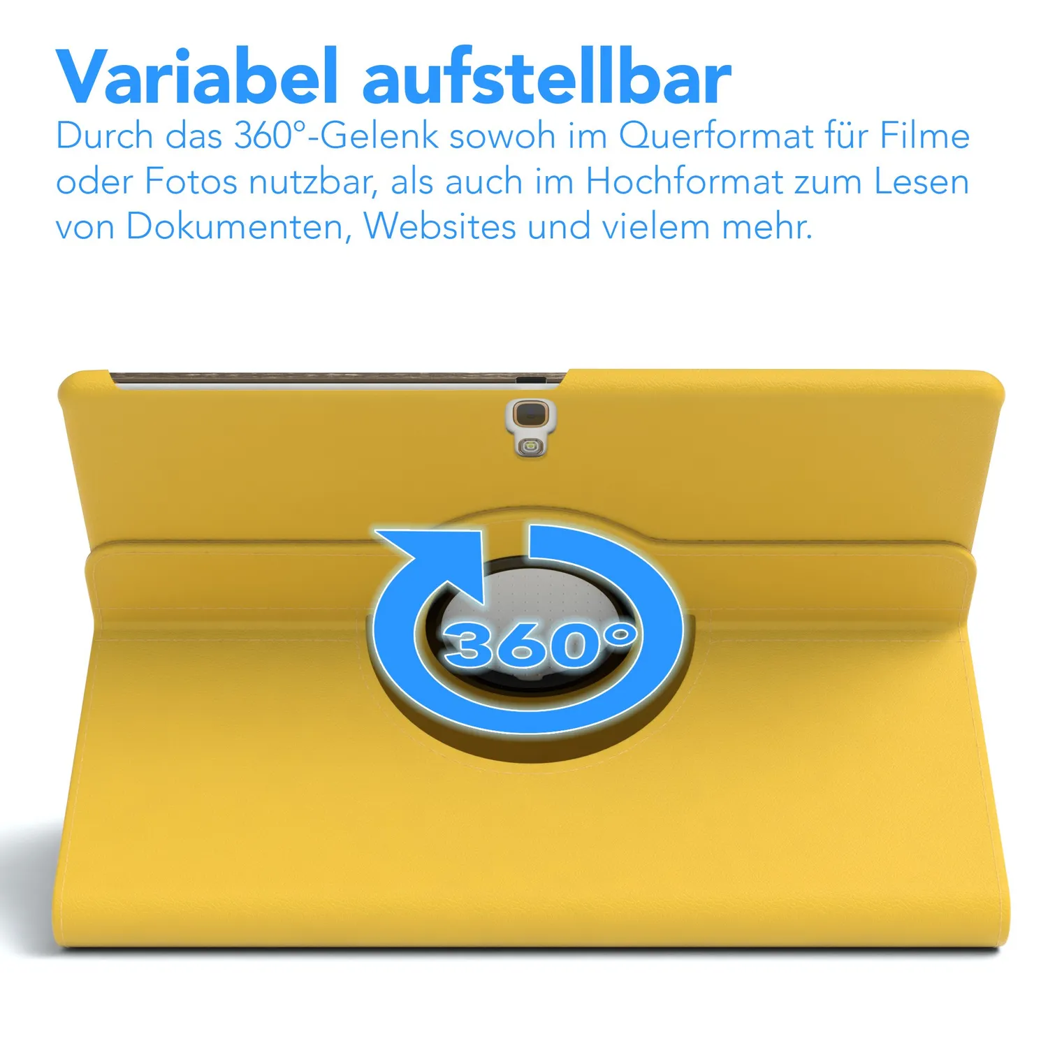 EAZY CASE Tablet Hülle Galaxy Tab S 10.5 Gelb 360°