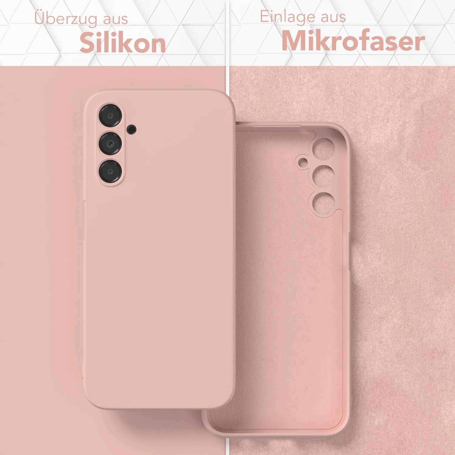 EAZY CASE Galaxy A14 5G Silikonhülle Altrosa matt stoßfest
