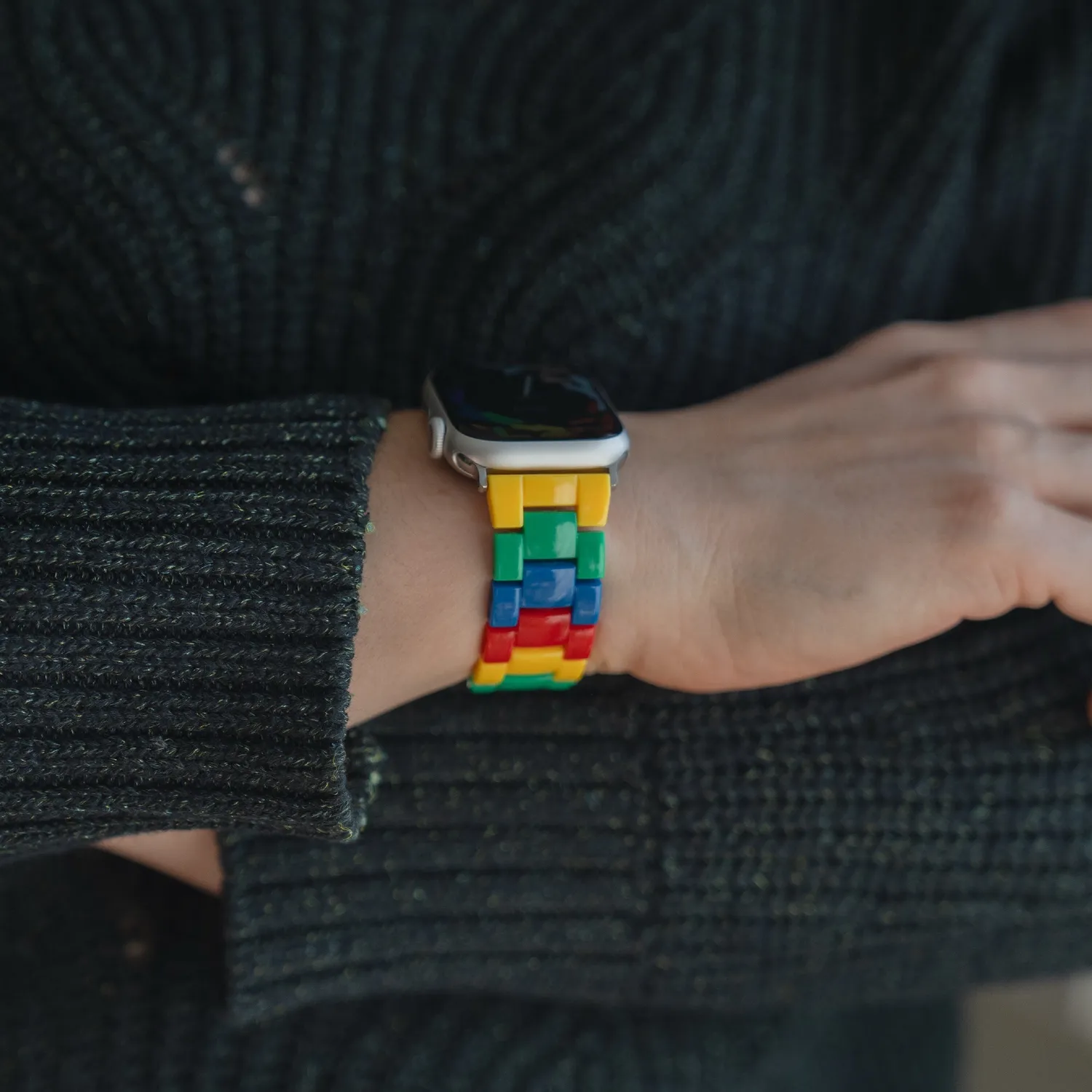 arktis Pixel Band Apple Watch Armband Pastell 49/46/45/44 mm Acrylglas