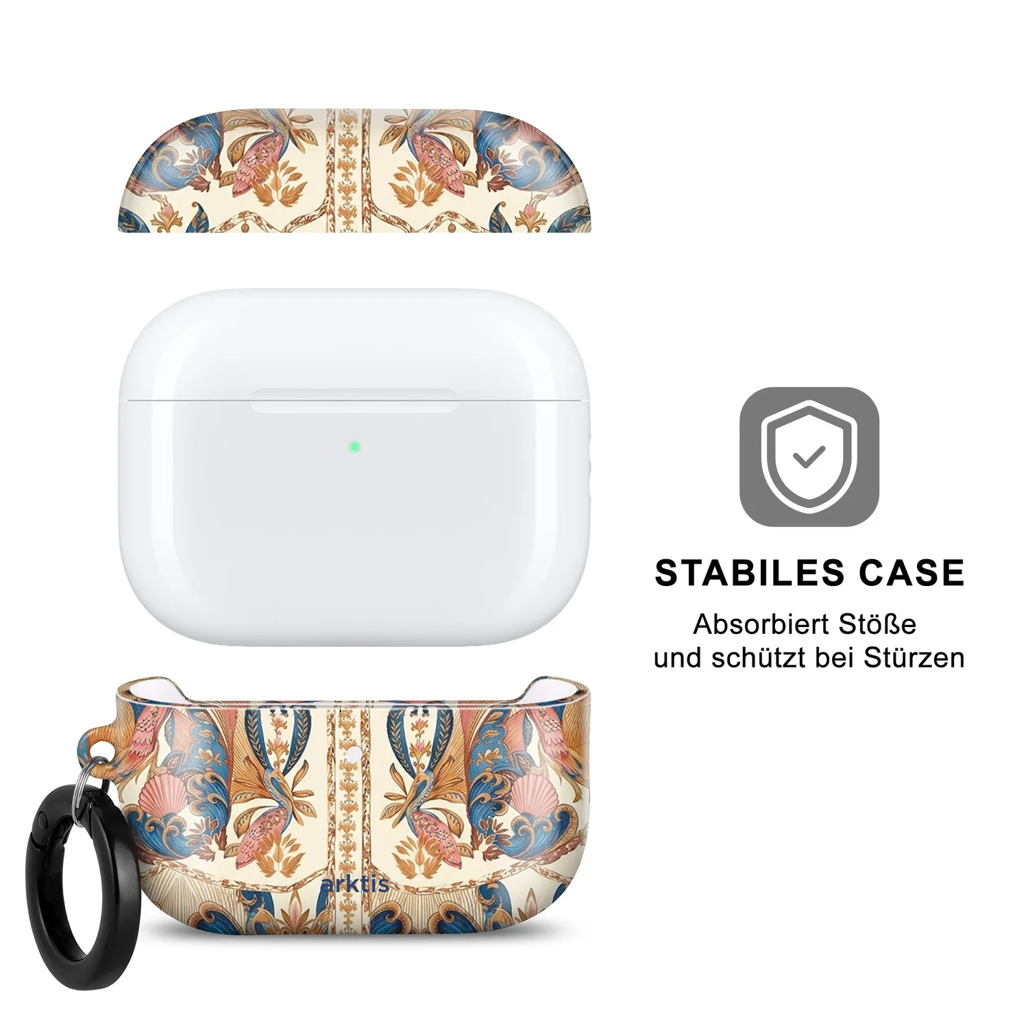 arktis Peacock Palace AirPods Pro 3 Hülle Hardcase Print