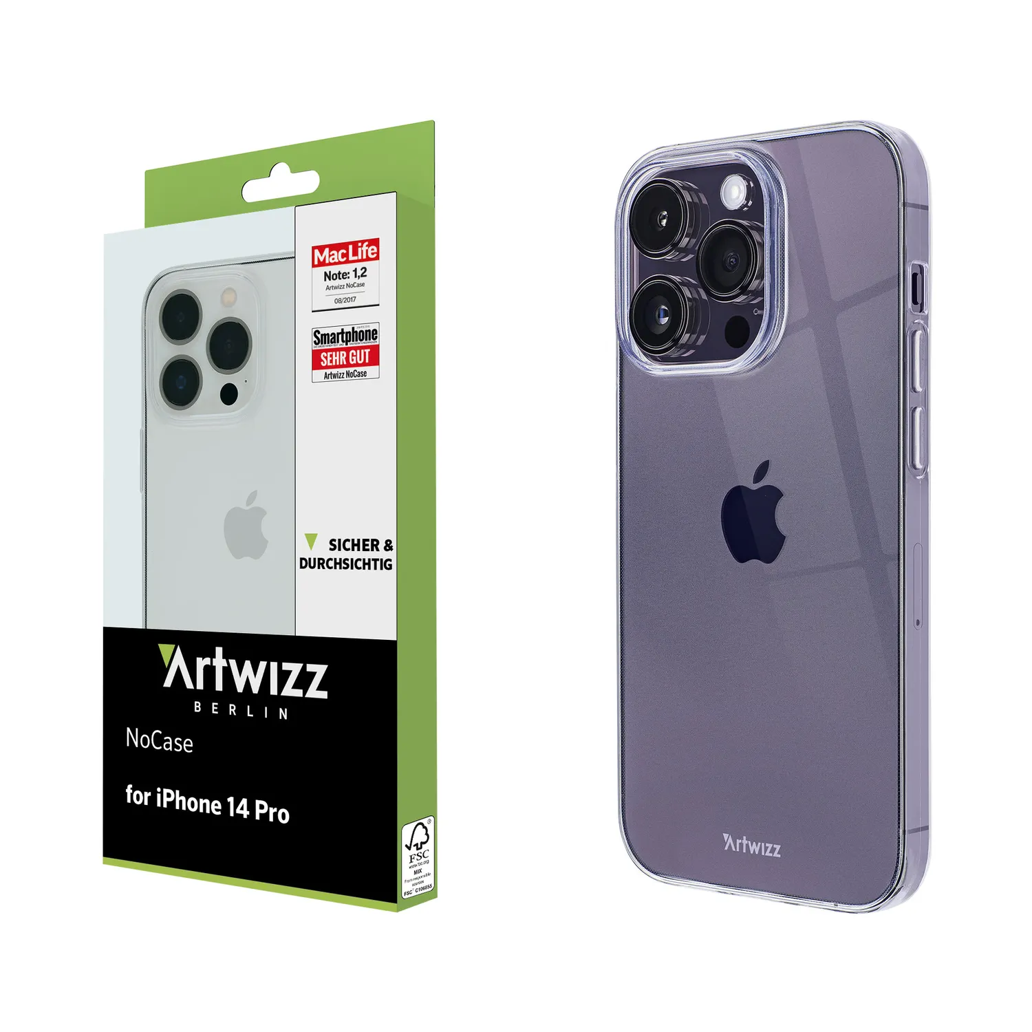 Artwizz NoCase iPhone 14 Pro Hülle transparent ultradünn