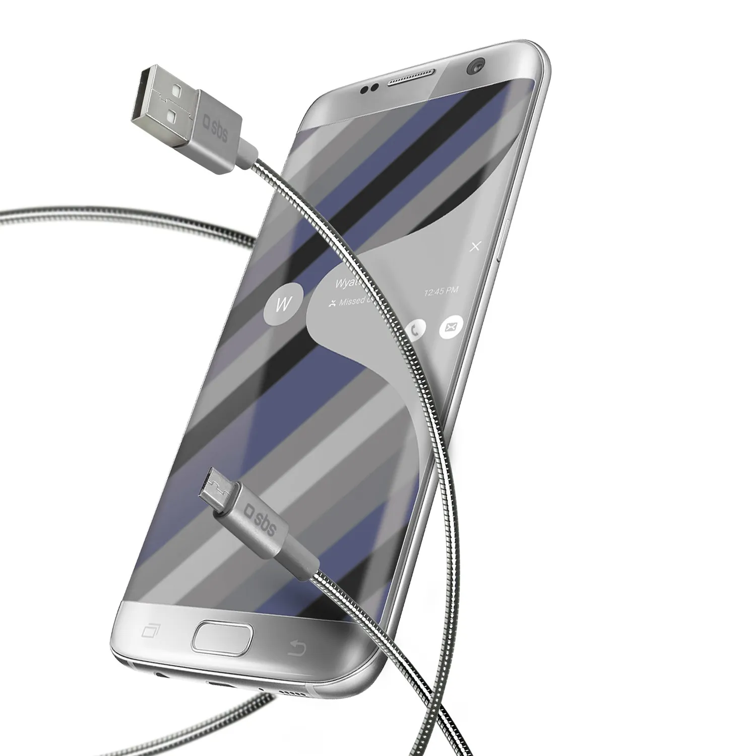 SBS Alu Ladekabel Micro-USB 150 cm flexibel