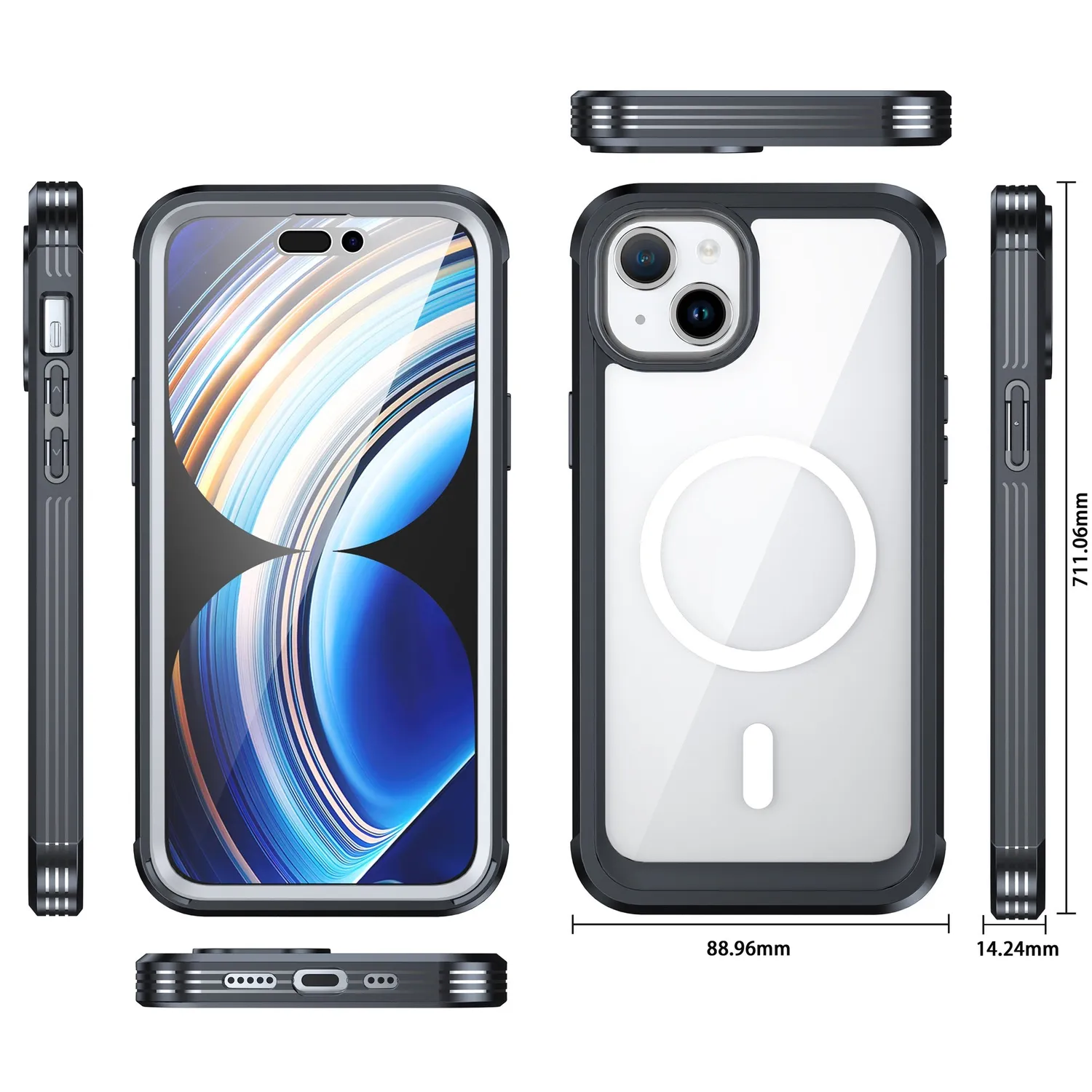 arktis 360ULTIMATE iPhone 15 Hülle 360 Grad schwarz