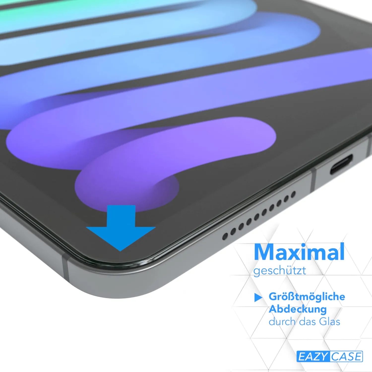 EAZY CASE iPad mini 7 2024 Schutzfolie 8,3 Zoll Glas
