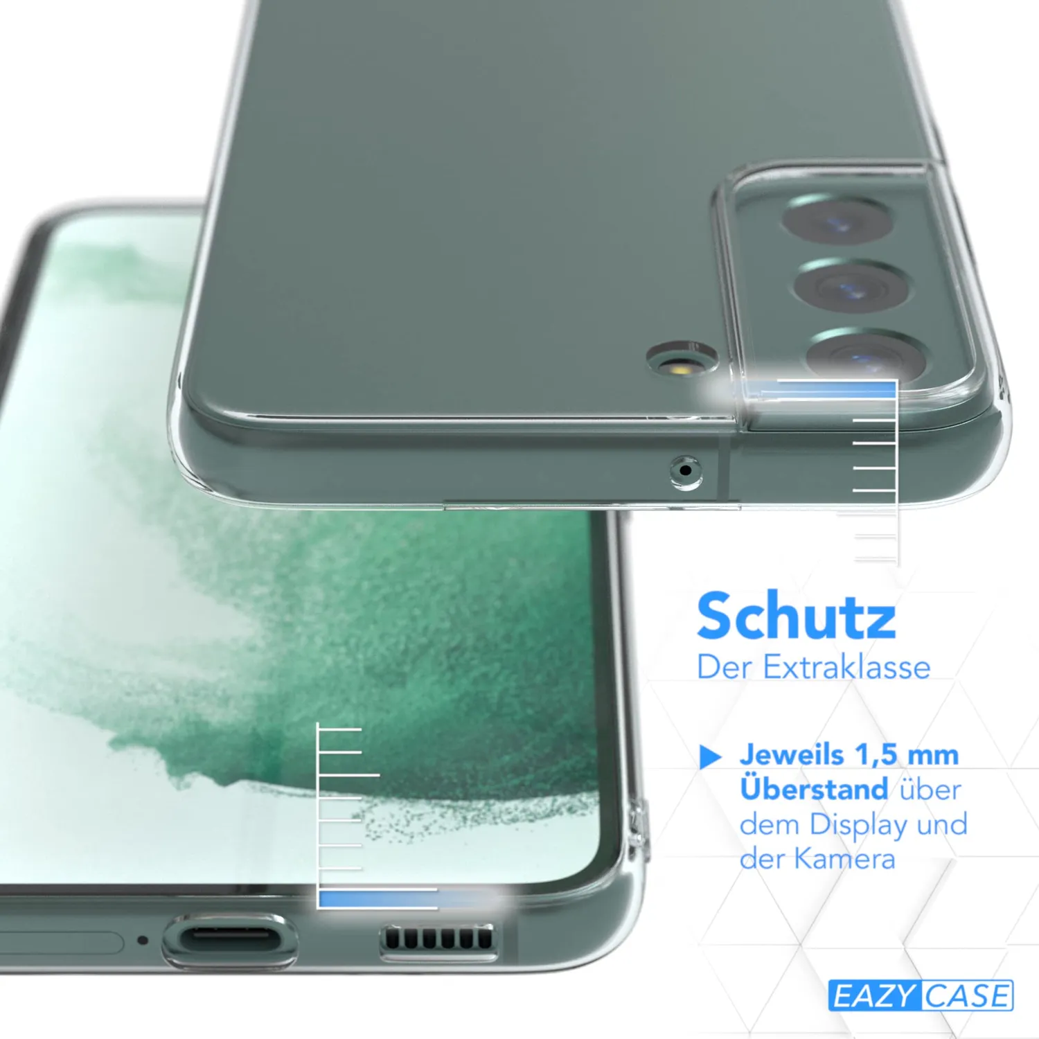 EAZY CASE Galaxy S22 5G Silikonhülle transparent 0,8 mm