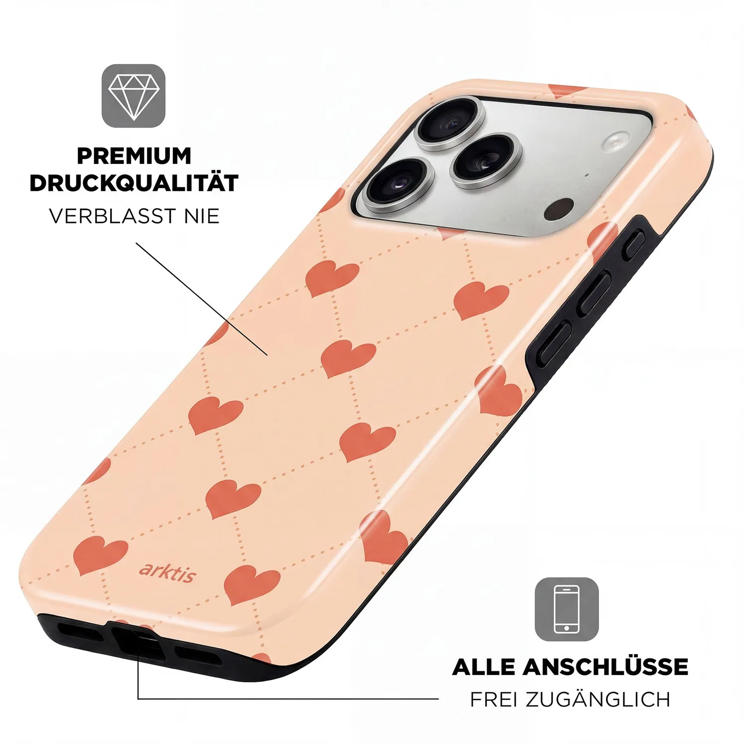 arktis Love iPhone 14 Hülle mit MagSafe – Print