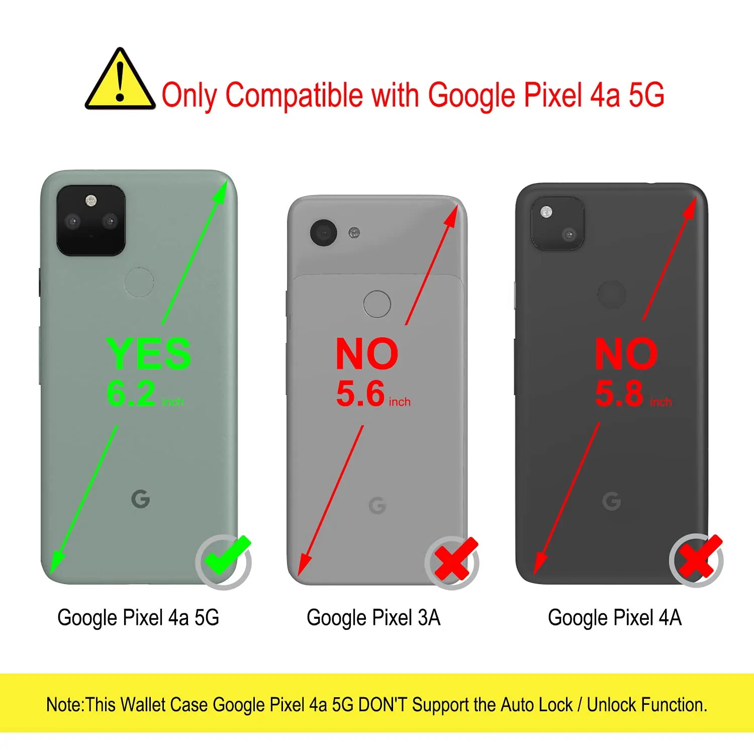 YATWIN Pixel 4a 5G Klapphülle Weinrot mit Kartenfach