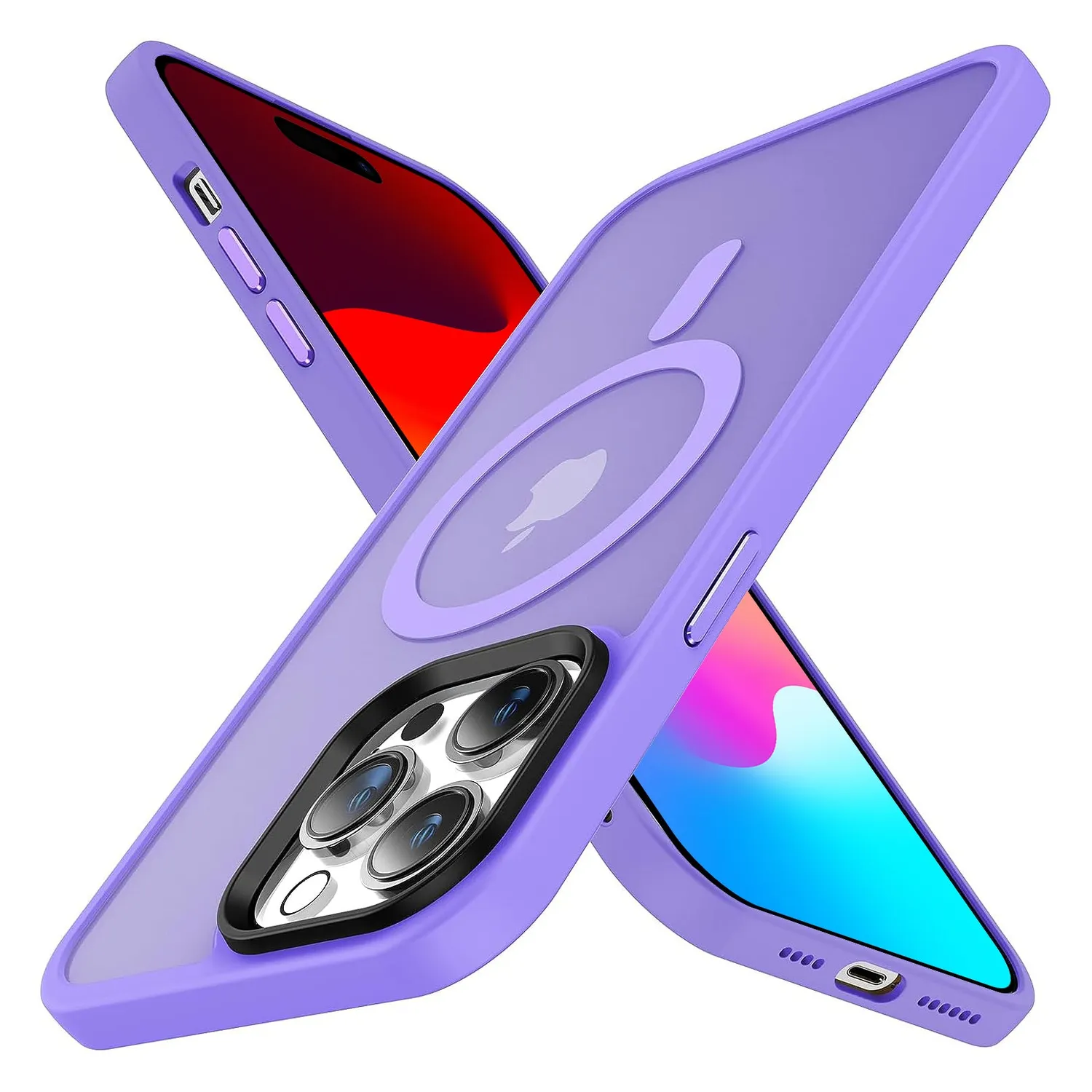 arktis iPhone 14 Pro MagSafe Hülle Schwarz matt