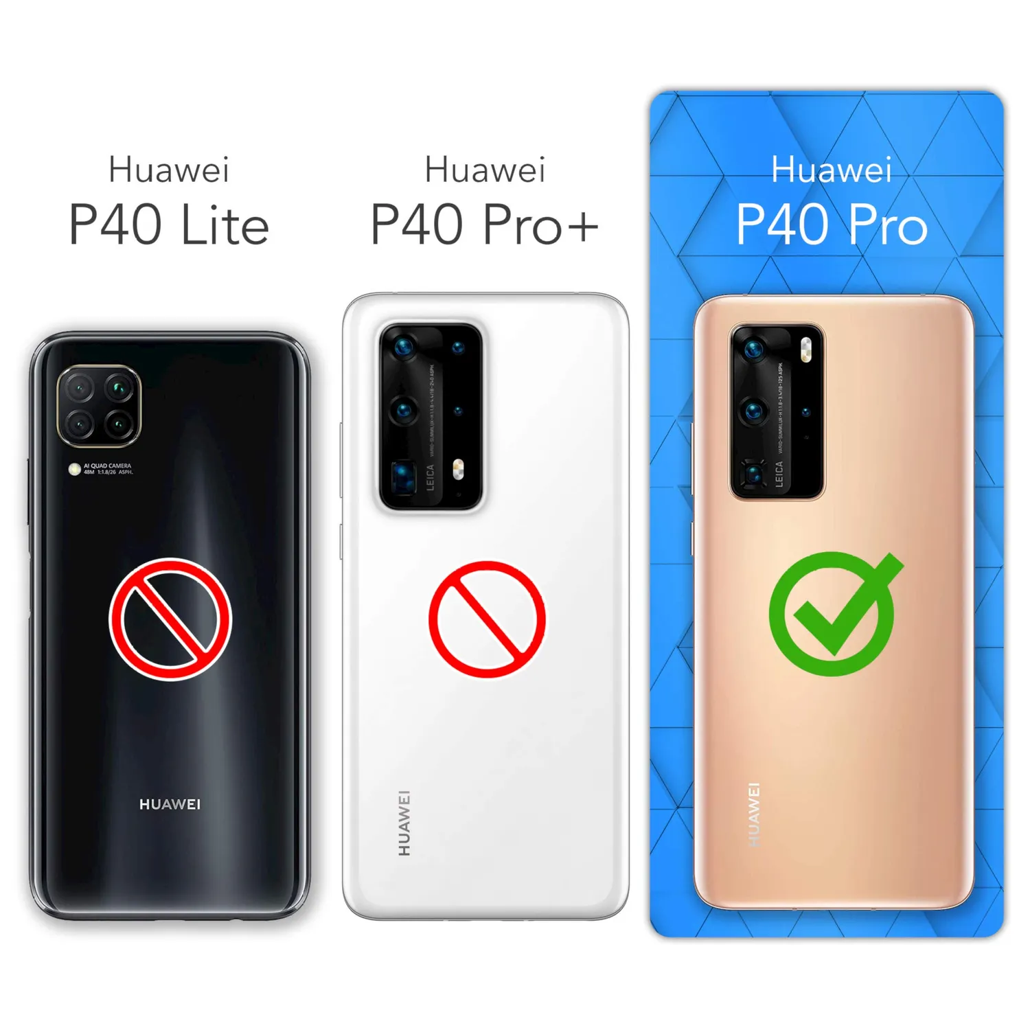 EAZY CASE Book Huawei P40 Pro Klapphülle Schwarz 2 Karten