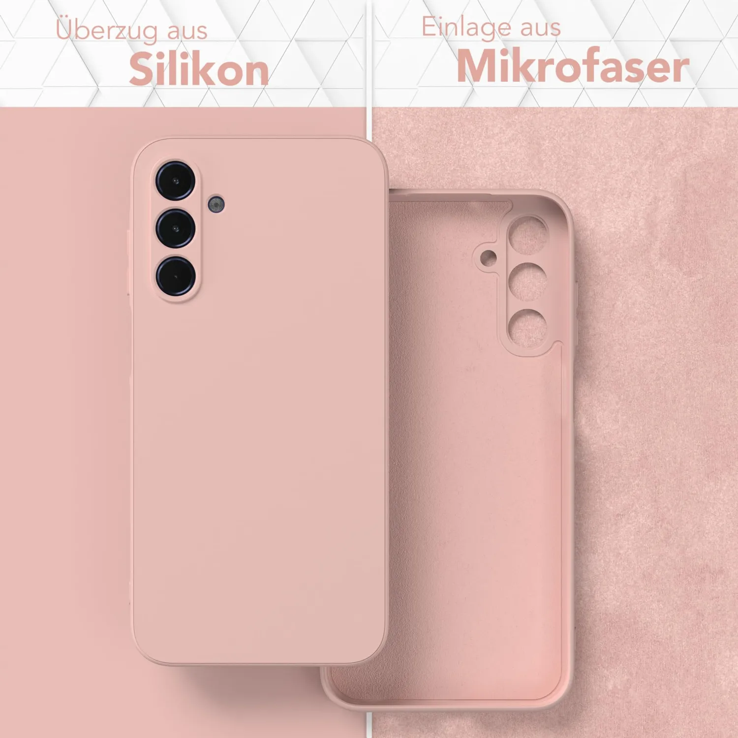 EAZY CASE Galaxy A15 Silikonhülle Alt Rosa dünn
