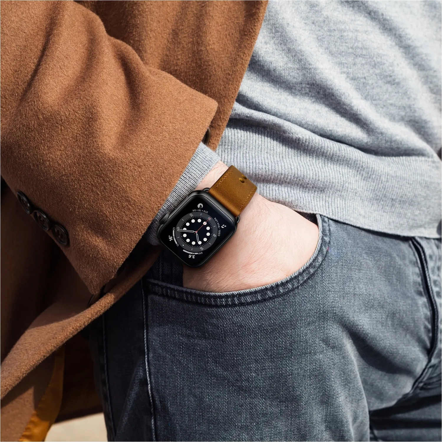 arktisband Vintage Apple Watch Armband Retro Braun 49/46/45/44mm