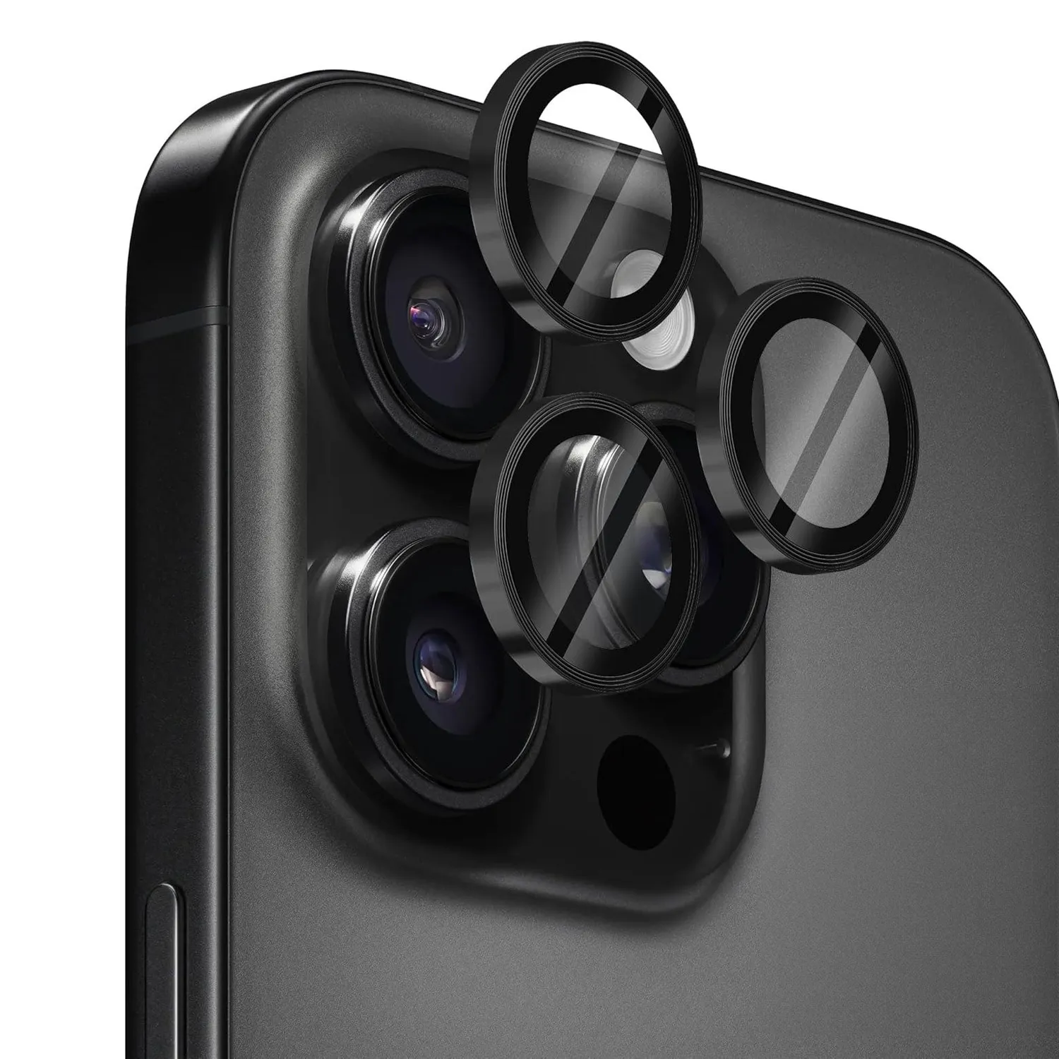 arktis iPhone 16 Pro Max Lens Protector Schwarz Alu