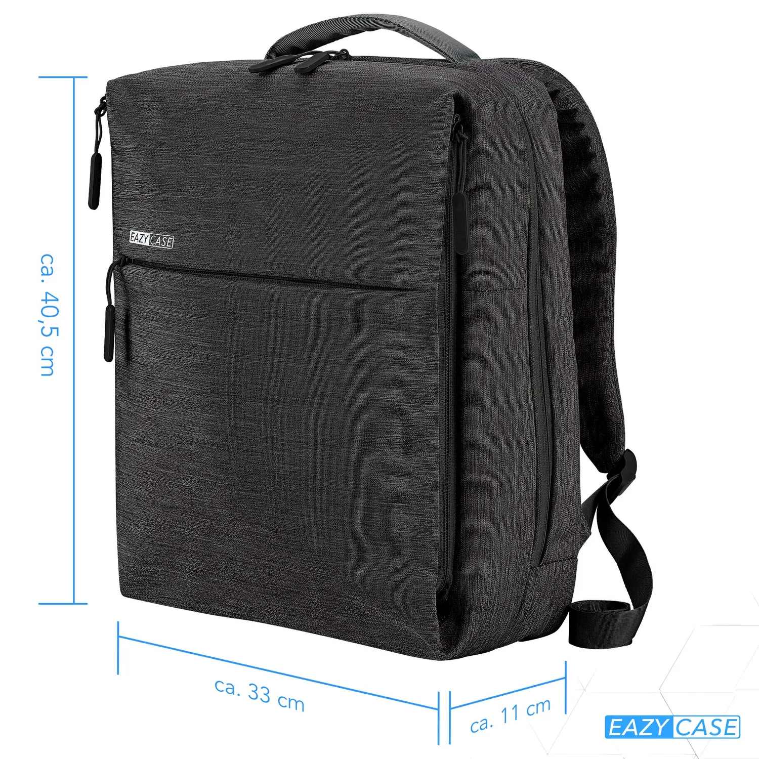 EAZY CASE Daypack Rucksack 15 Zoll 15L Dunkelgrau