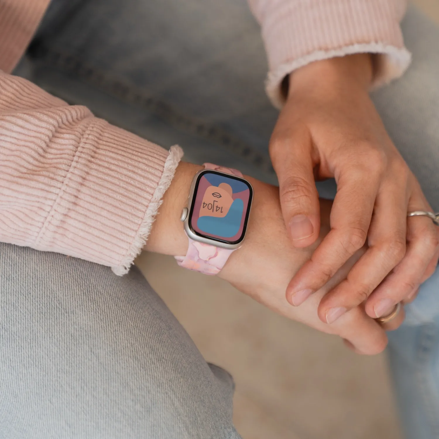 arktisband Rose Marble Apple Watch Armband Silikon