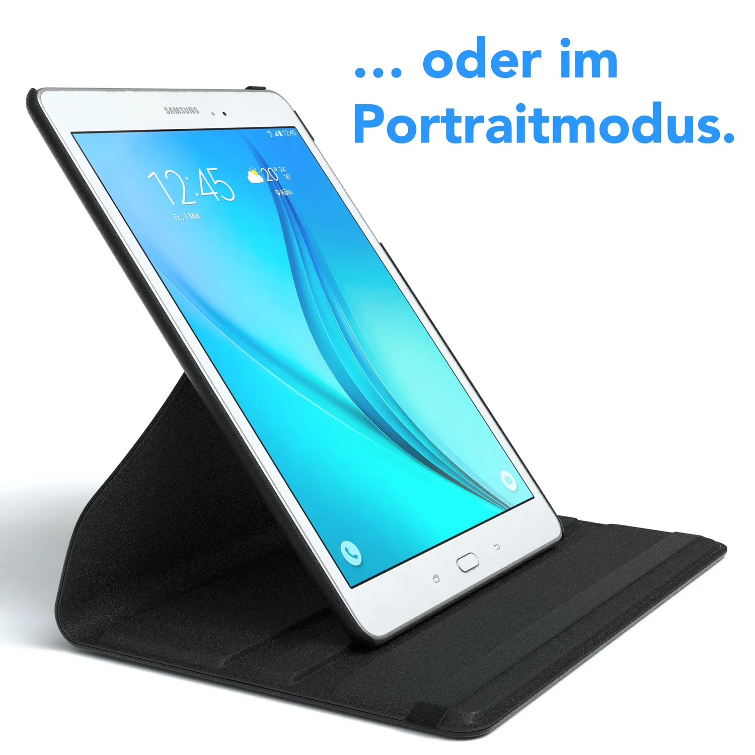 EAZY CASE Galaxy Tab A 9.7 Tablethülle 360° drehbar Schwarz