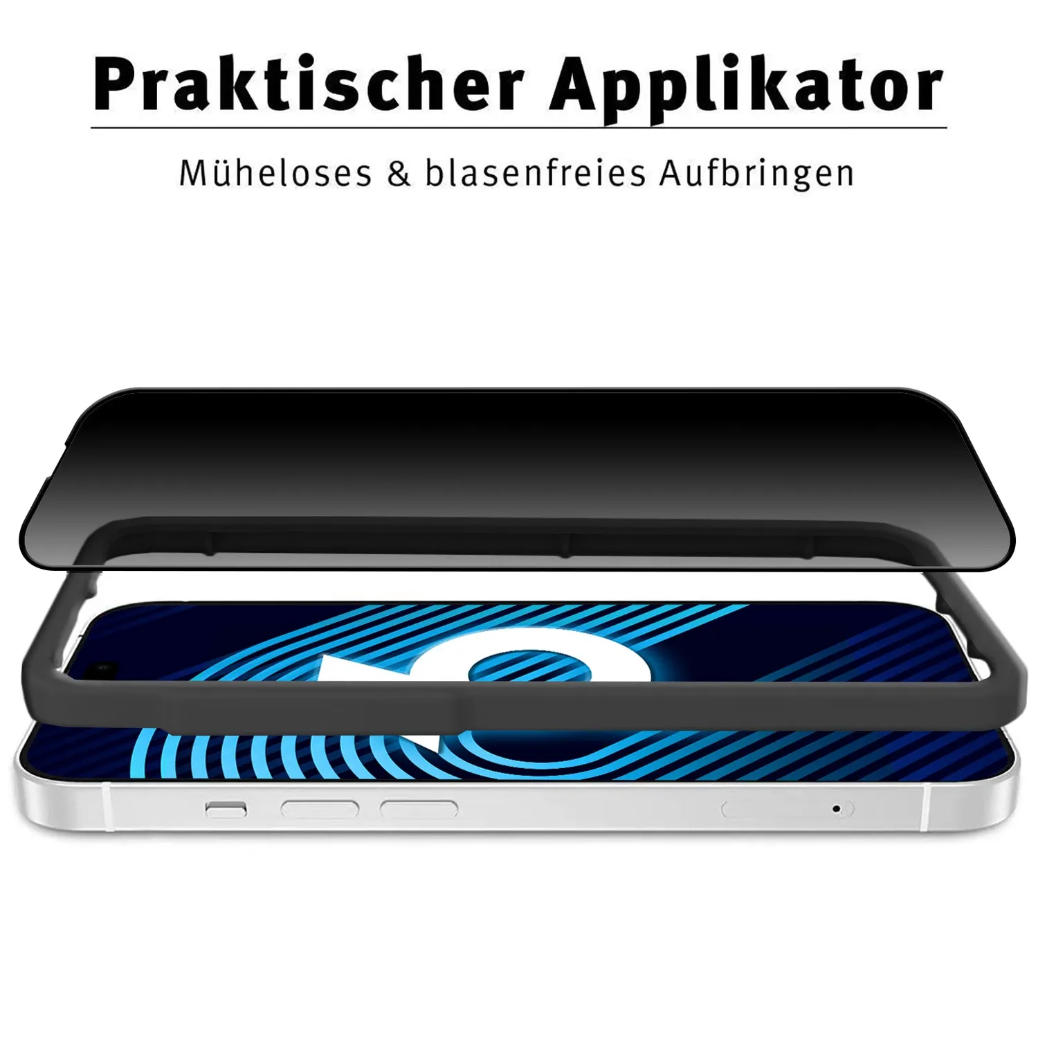 arktis Privacy iPhone 16 Panzerglas 1 Stück blickdicht