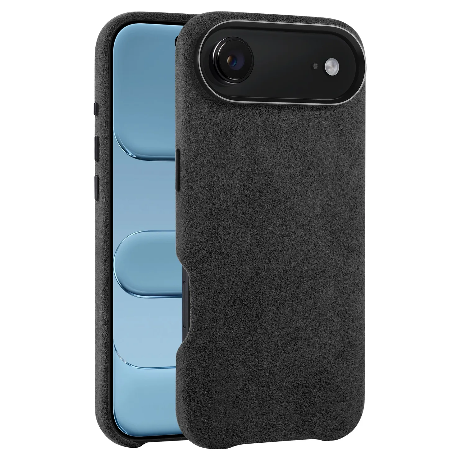 arktis Alcantara Hülle iPhone Air schwarz MagSafe