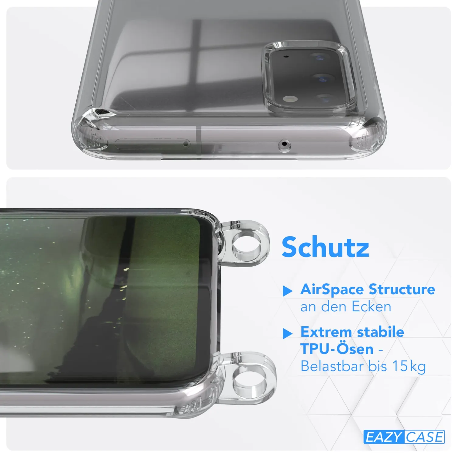 EAZY CASE Galaxy S20 Handykette Pinien Grün Gold Wechselgurt