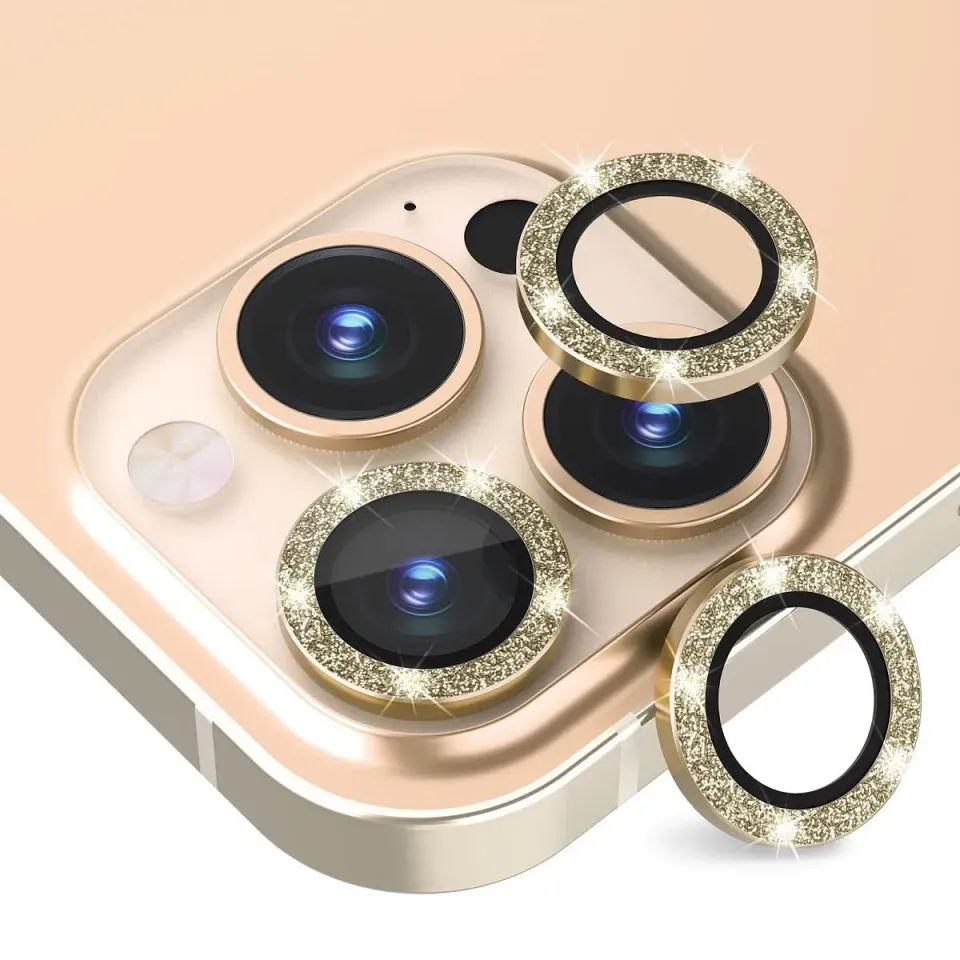 arktis SPARKLING Kameraschutz iPhone 13 Pro Max Gold Glitzer