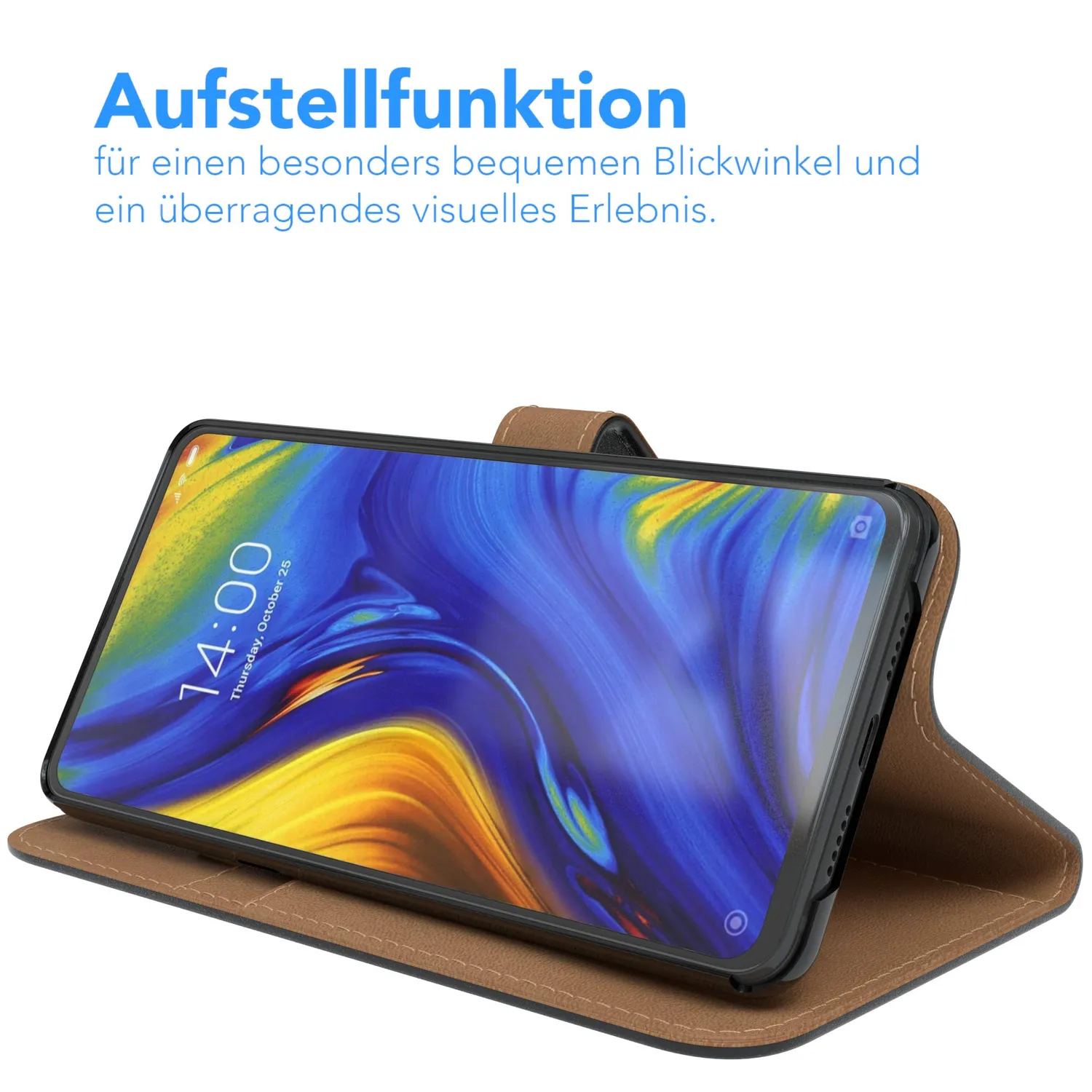 EAZY CASE Xiaomi Mi Mix 3 Klapphülle Book Schwarz Magnet