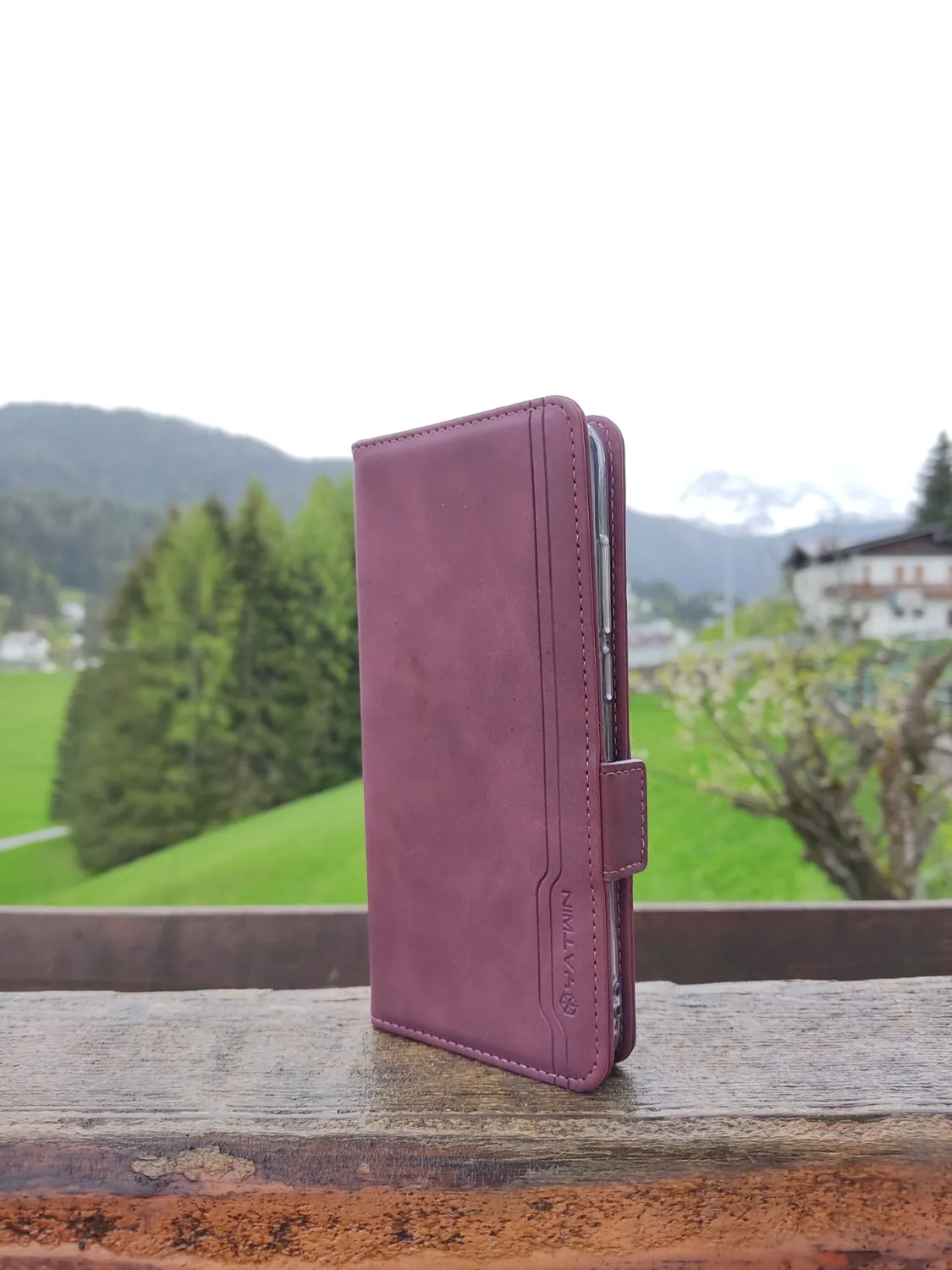 YATWIN Xiaomi Redmi Note 8T Klapphülle Blau Leder RFID